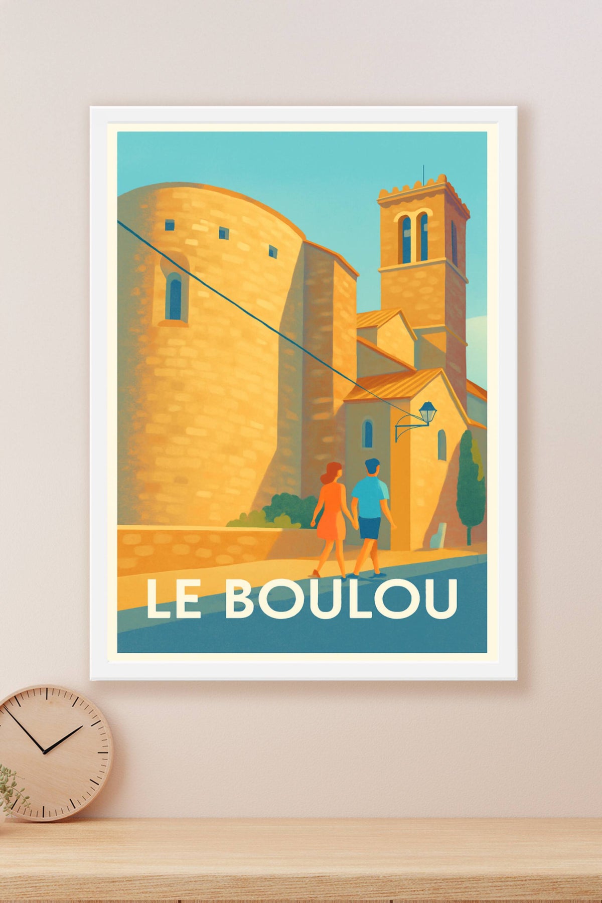Affiche Le Boulou — Charme ensoleillé de la vieille ville · poster d'art de Le Boulou