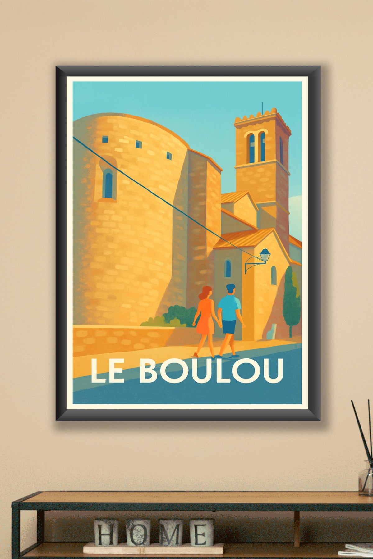 Affiche Le Boulou — Charme ensoleillé de la vieille ville · poster d'art de Le Boulou