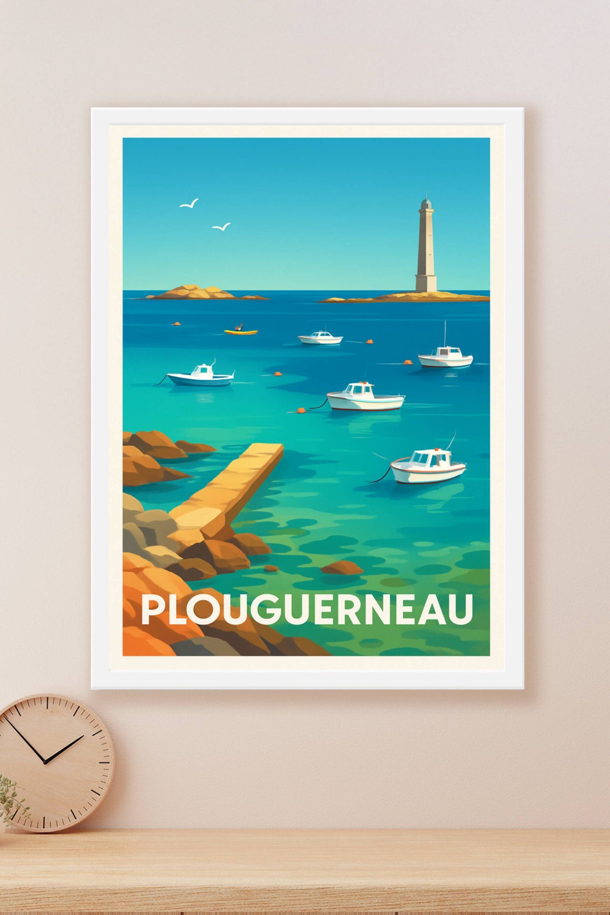 Affiche Plouguerneau — Évasion maritime bretonne · poster d'art de Plouguerneau