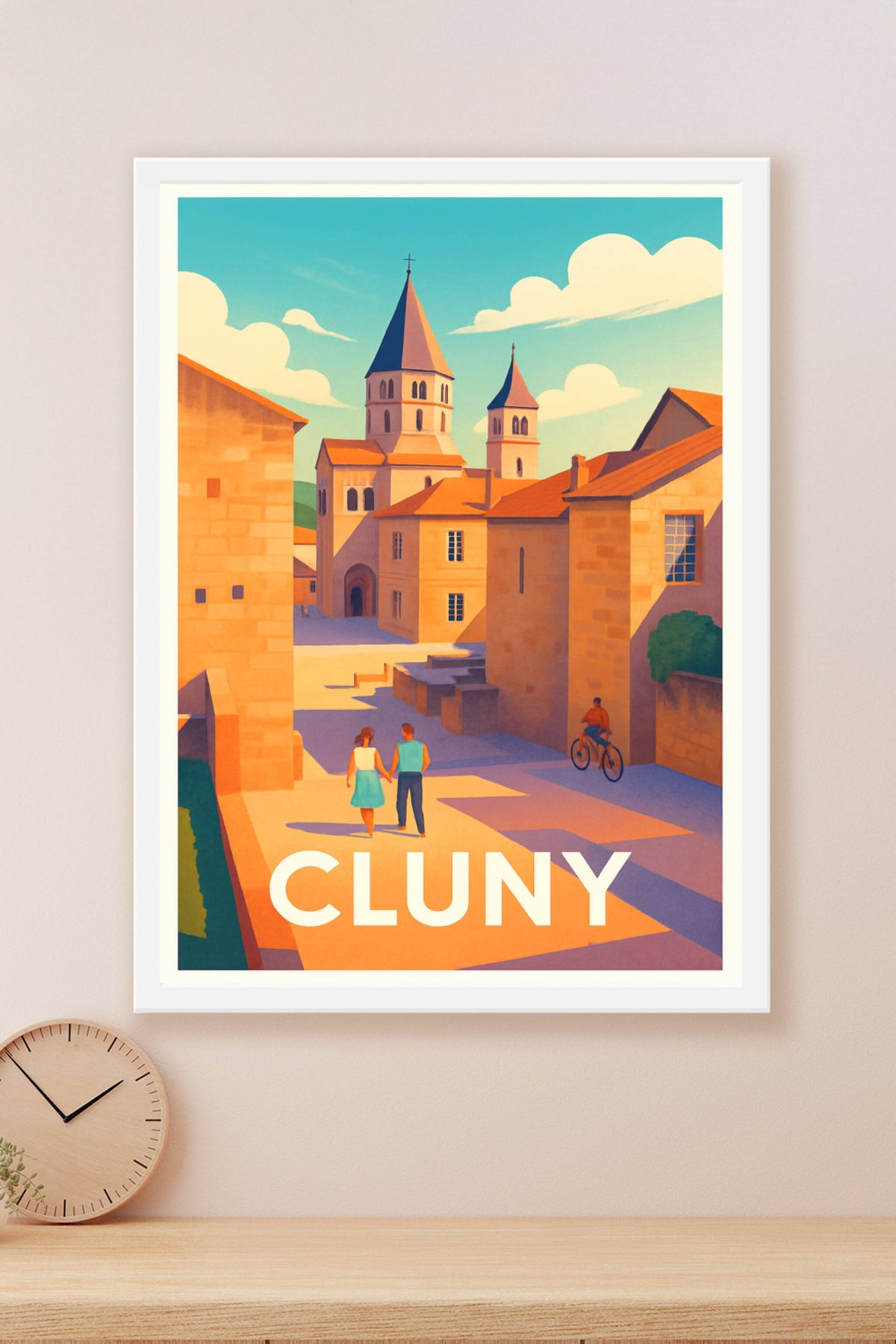 Affiche Cluny — Charme et Sérénité au Cœur de la Bourgogne · poster d'art de Cluny