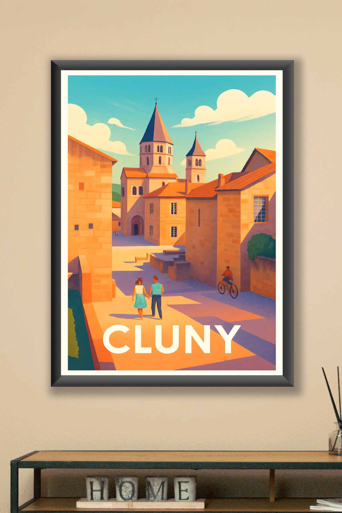 Affiche Cluny — Charme et Sérénité au Cœur de la Bourgogne · poster d'art de Cluny