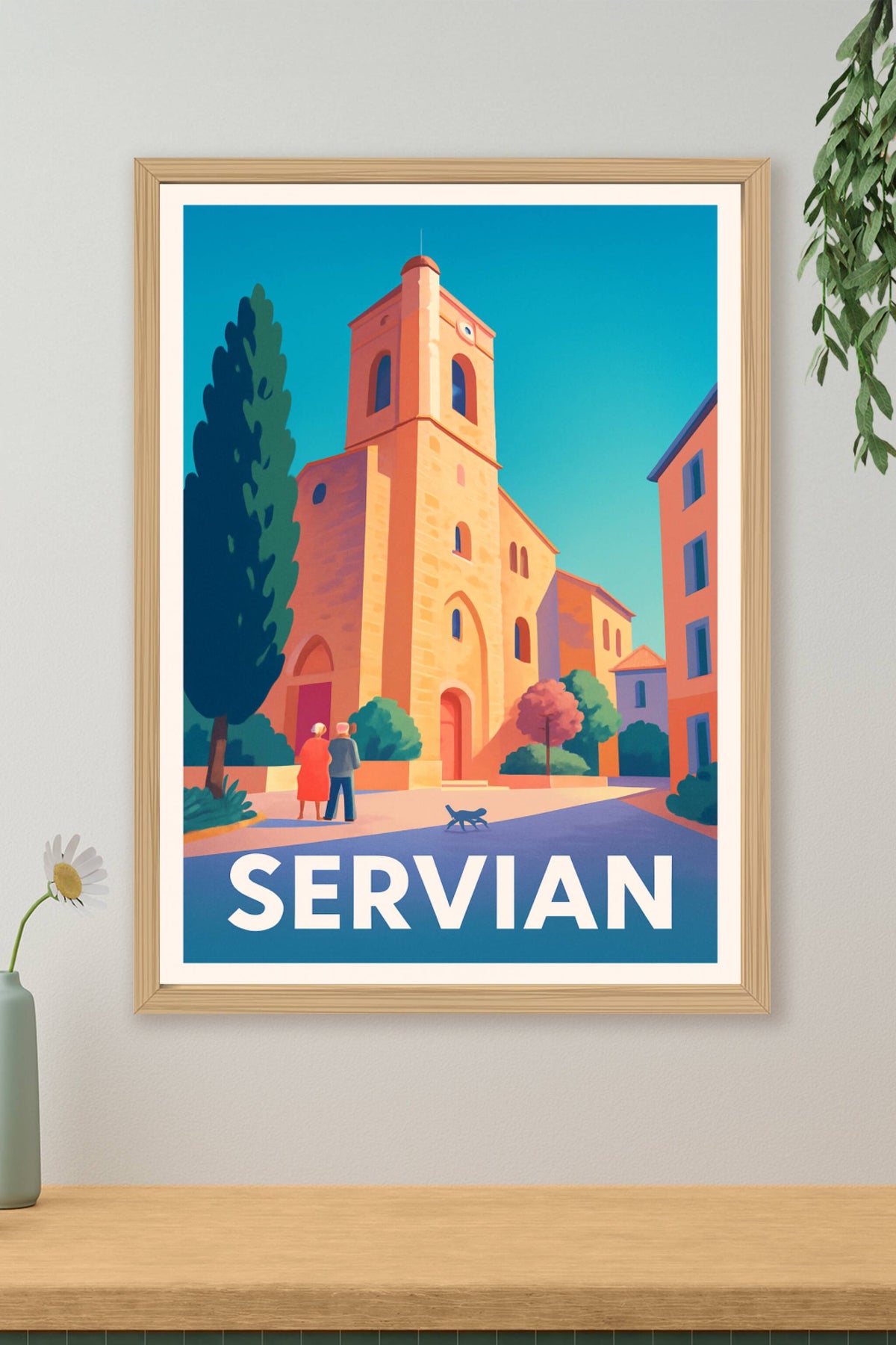 Affiche Servian — Charme et sérénité au cœur du village · poster d'art de Servian