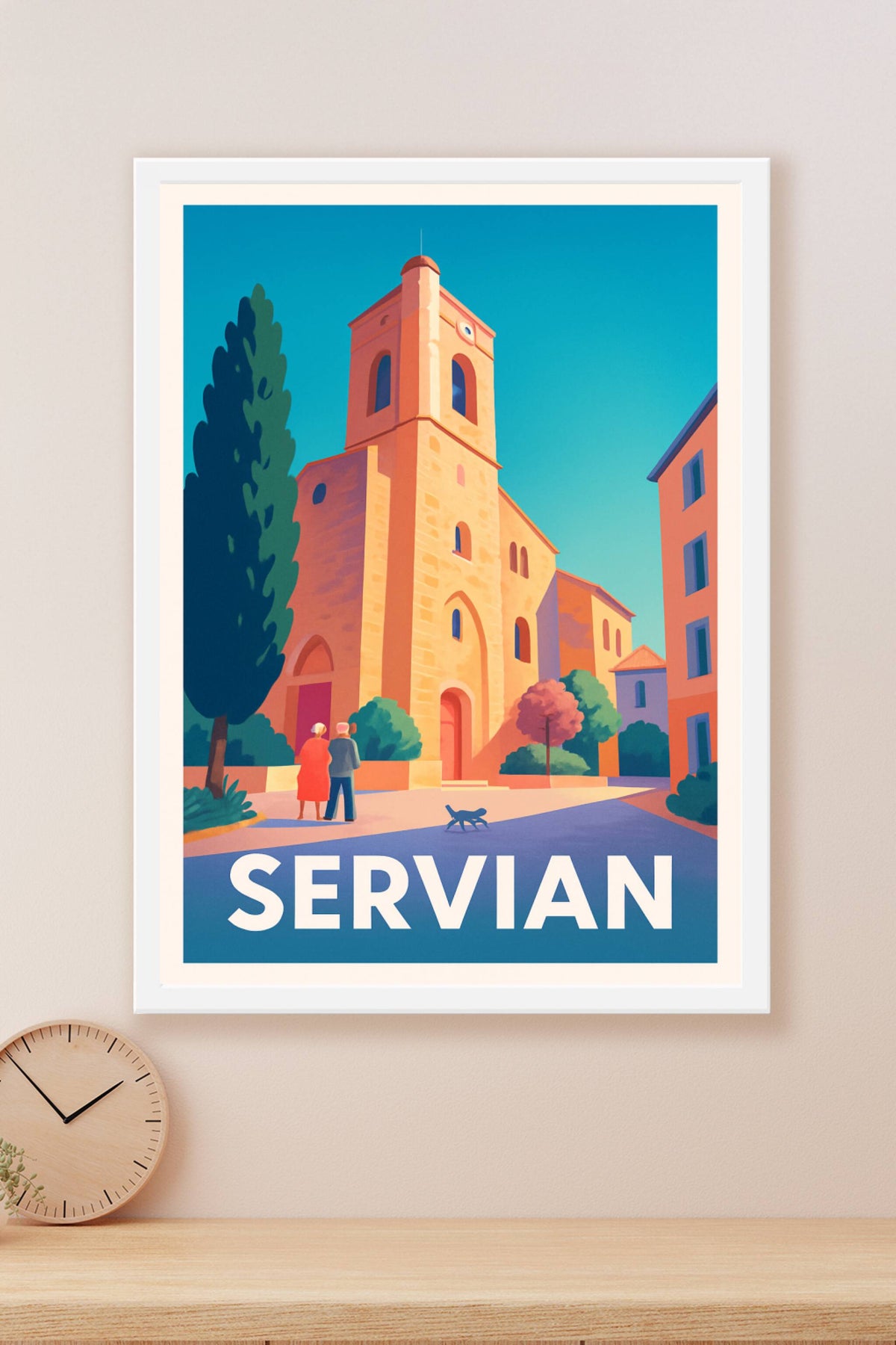 Affiche Servian — Charme et sérénité au cœur du village · poster d'art de Servian
