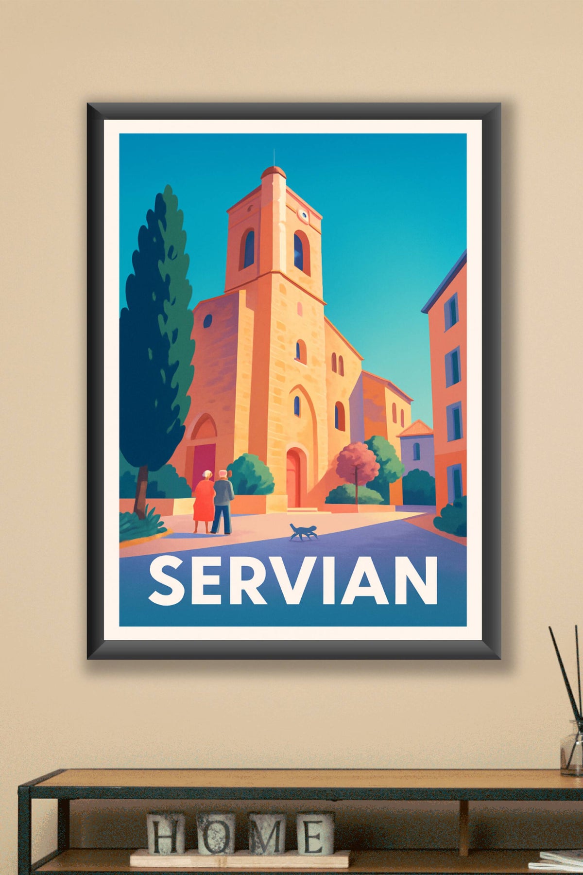 Affiche Servian — Charme et sérénité au cœur du village · poster d'art de Servian