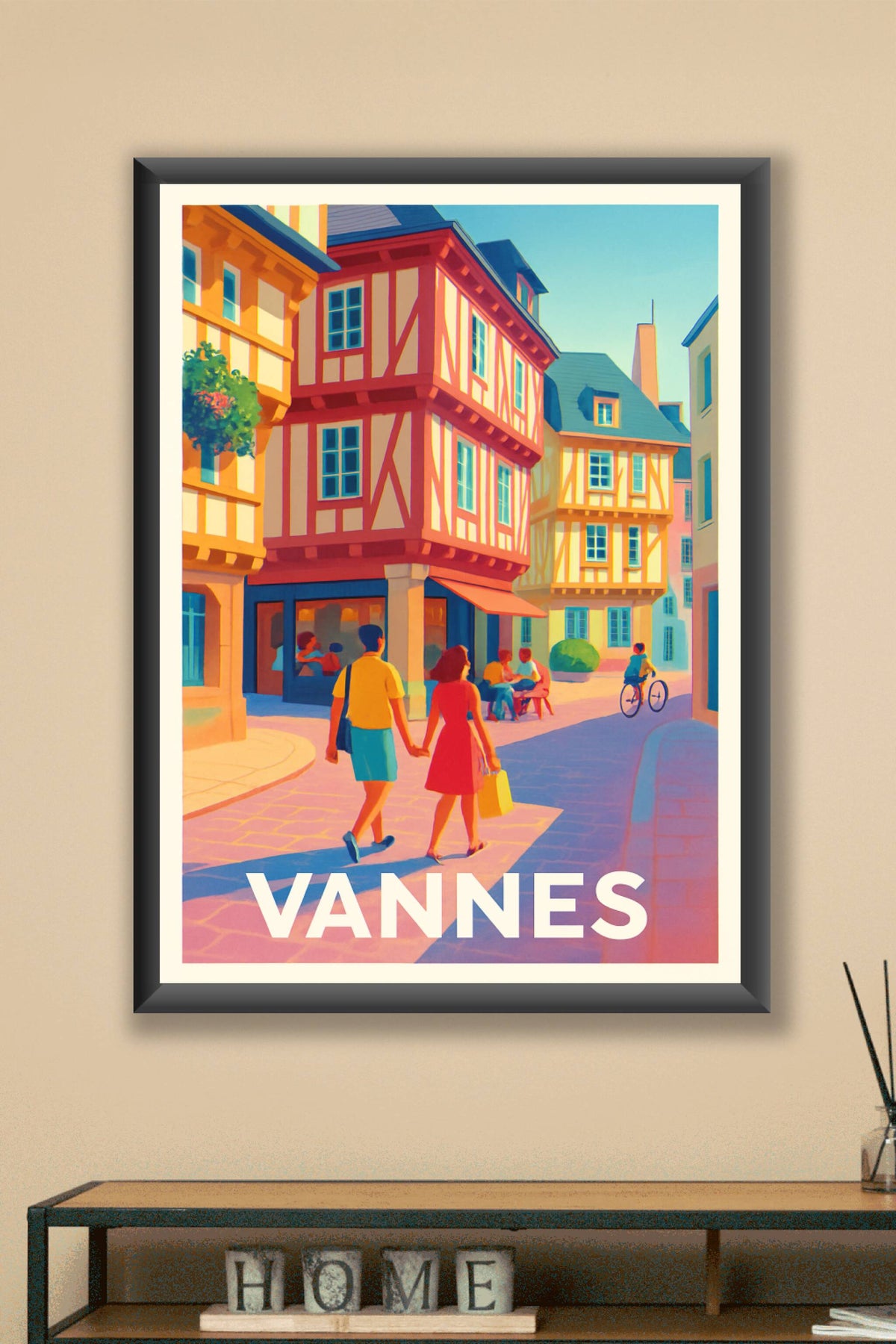 Affiche Vannes — Flânerie lumineuse dans les ruelles historiques · poster d'art de Vannes