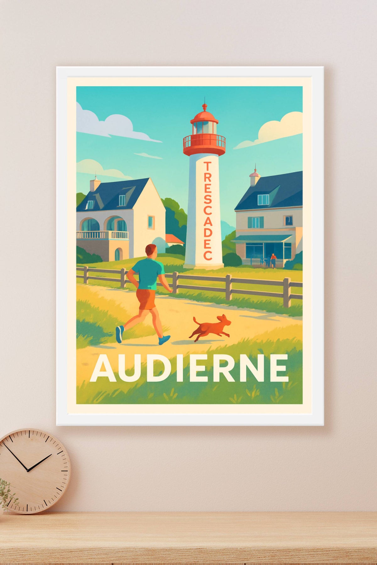 Affiche Audierne — Évasion et lumière au phare de Trescadec · poster d'art de Audierne