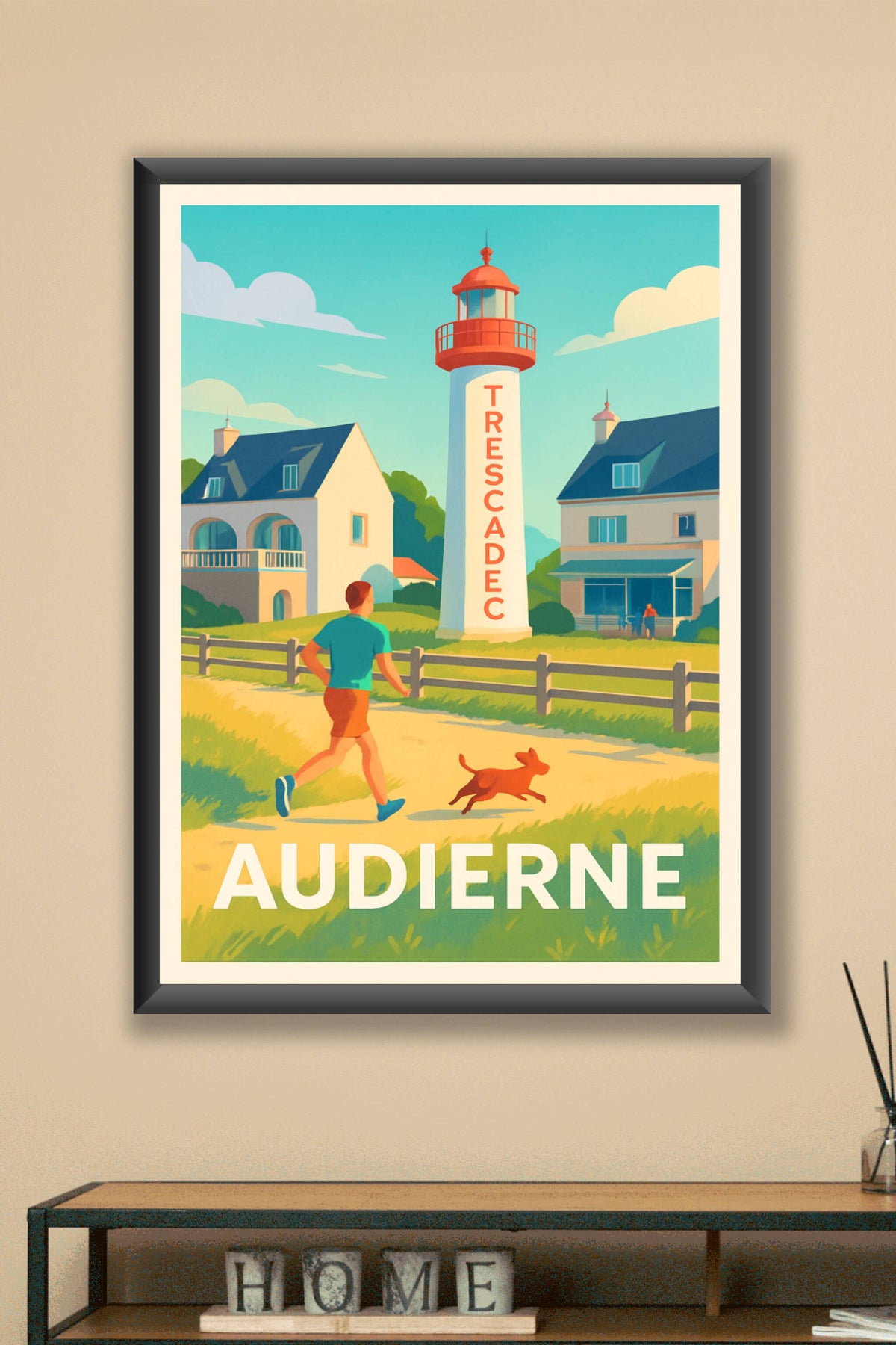 Affiche Audierne — Évasion et lumière au phare de Trescadec · poster d'art de Audierne