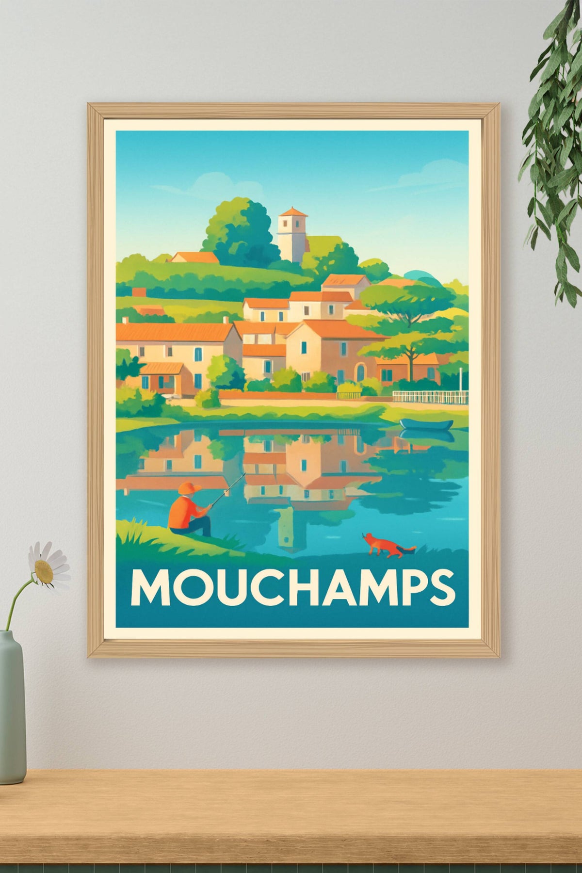 Affiche Mouchamps — Sérénité au bord de l'eau · poster d'art de Mouchamps
