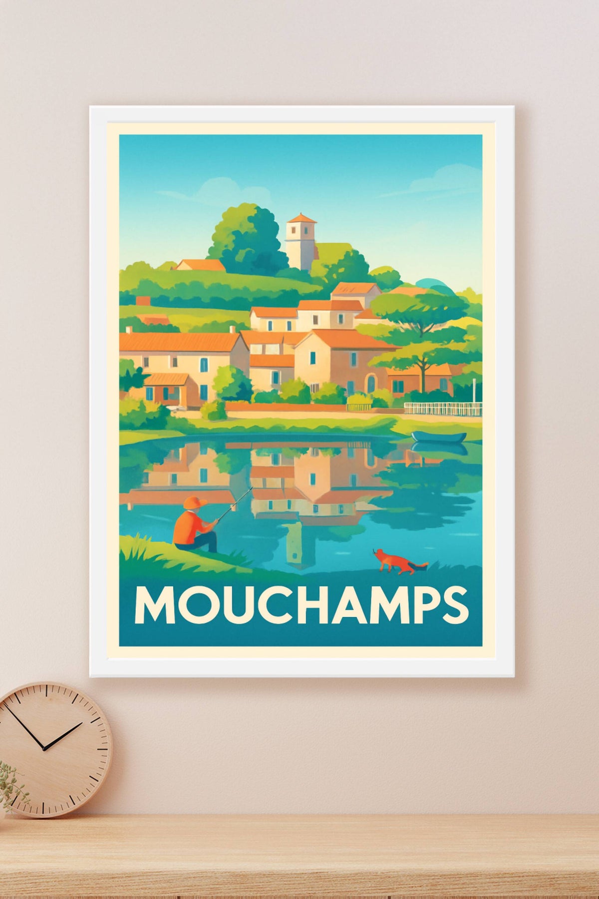 Affiche Mouchamps — Sérénité au bord de l'eau · poster d'art de Mouchamps