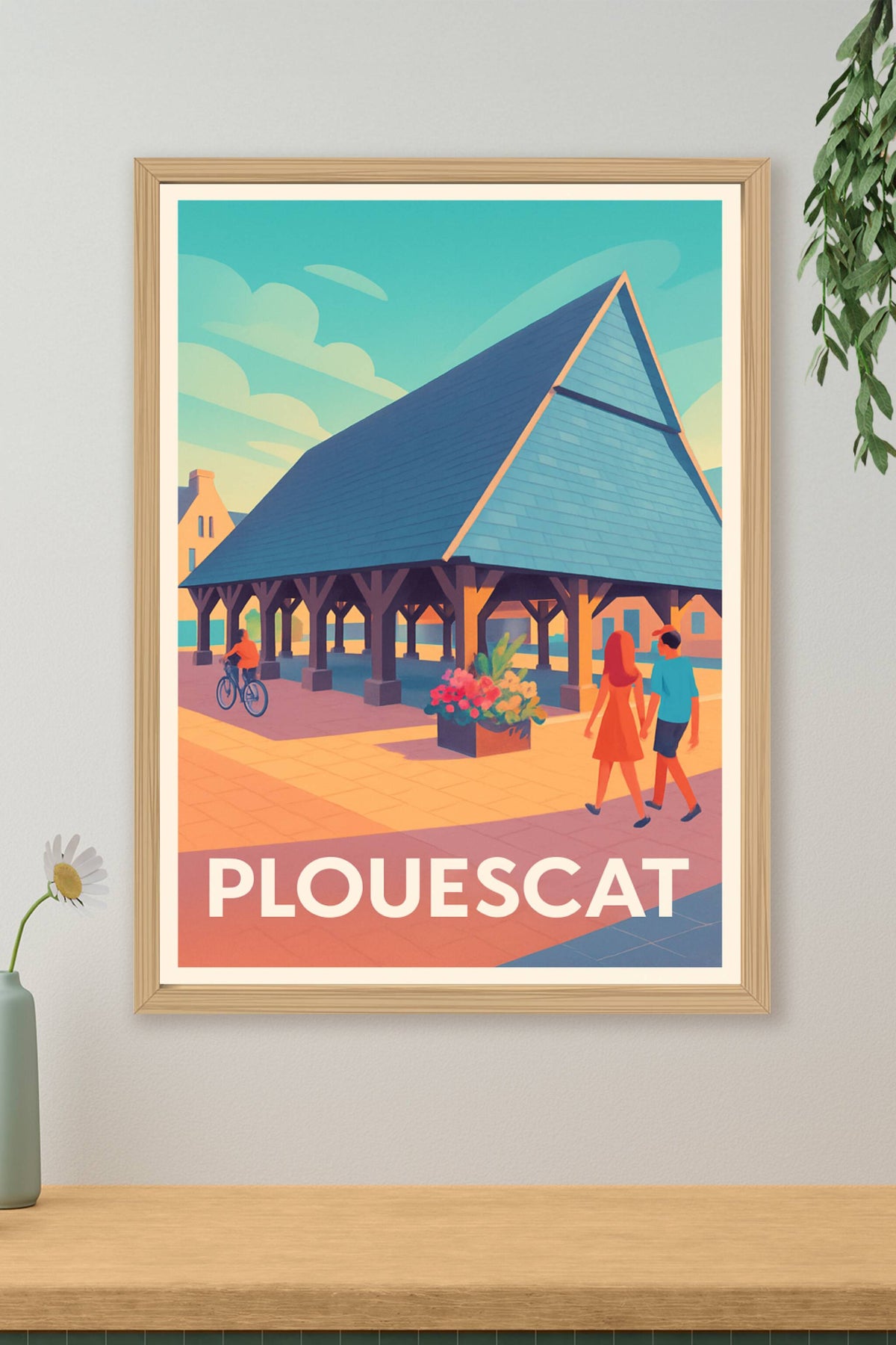 Affiche Plouescat — Charme et sérénité en Bretagne · poster d'art de Plouescat