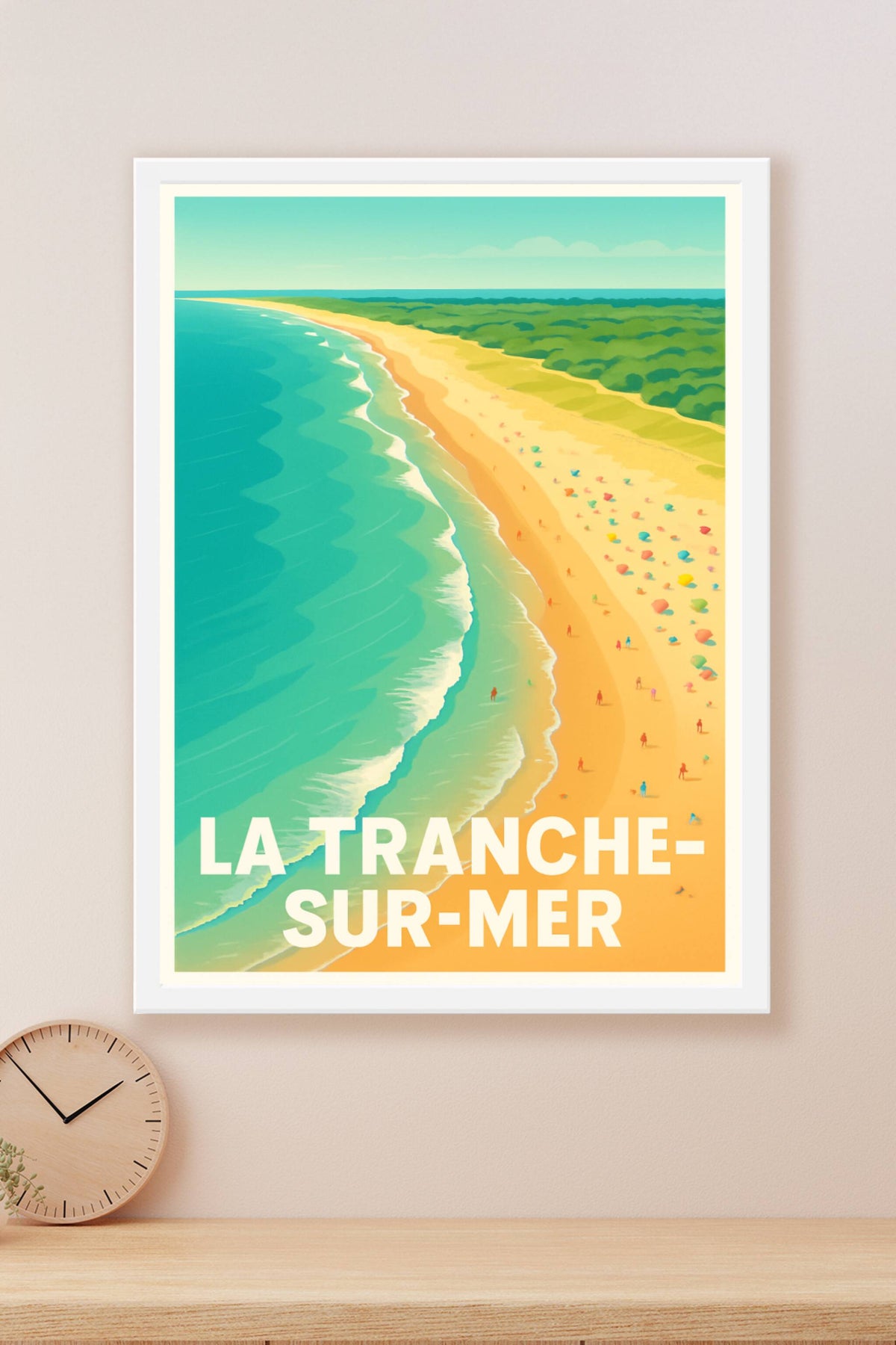 Affiche La Tranche-sur-Mer — Évasion balnéaire ensoleillée · poster d'art de La Tranche-sur-Mer