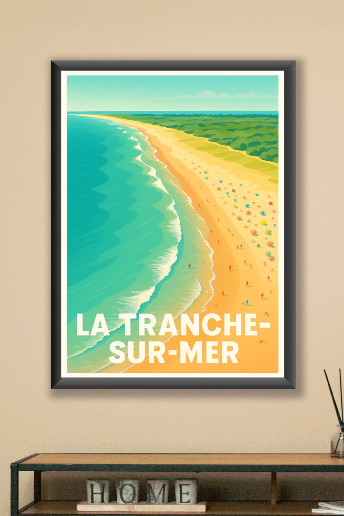 Affiche La Tranche-sur-Mer — Évasion balnéaire ensoleillée · poster d'art de La Tranche-sur-Mer