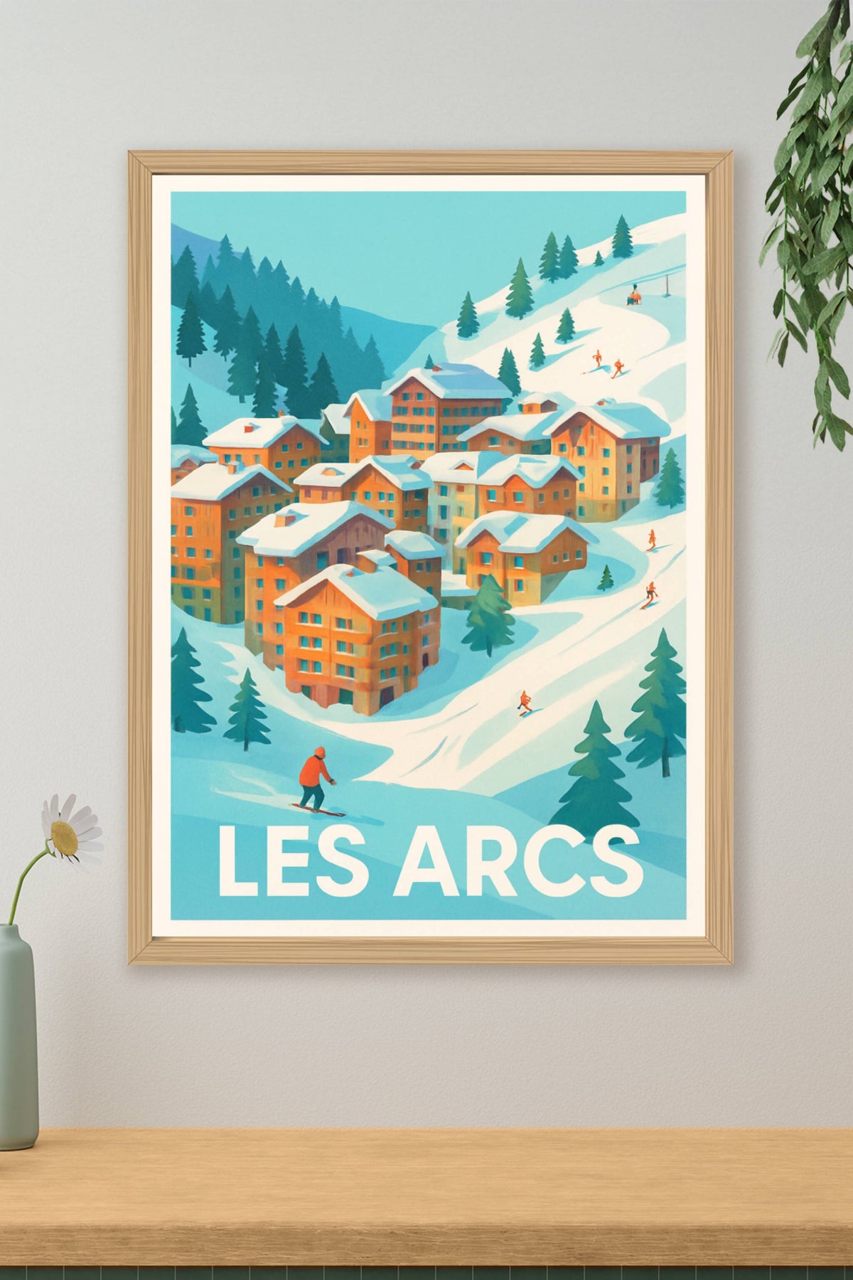 Affiche Les Arcs — Escapade hivernale au cœur des Alpes · poster d'art de Les Arcs