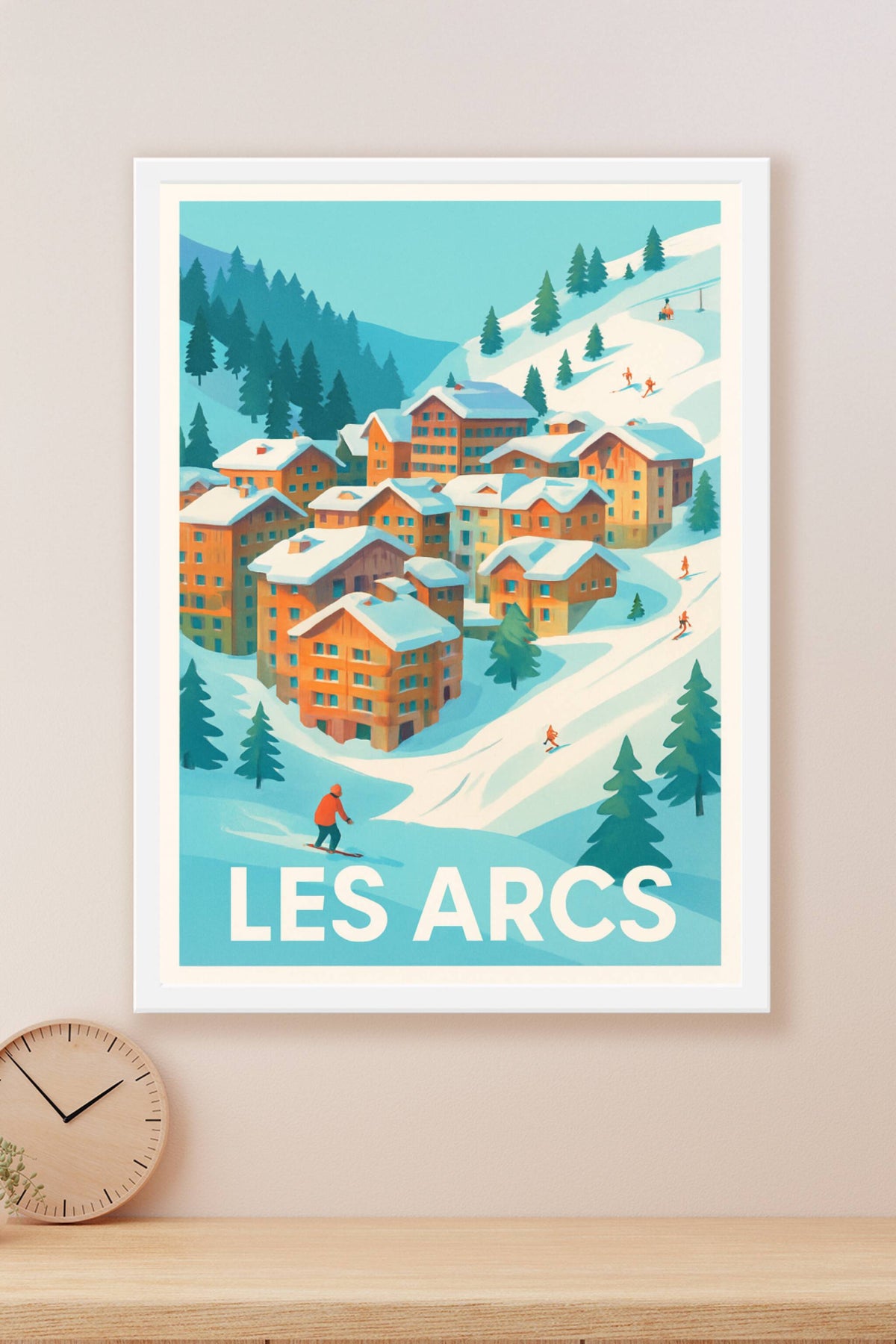 Affiche Les Arcs — Escapade hivernale au cœur des Alpes · poster d'art de Les Arcs
