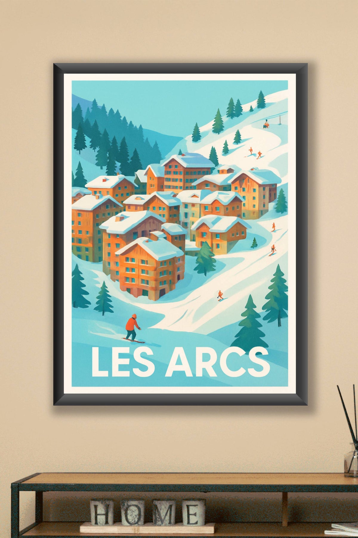 Affiche Les Arcs — Escapade hivernale au cœur des Alpes · poster d'art de Les Arcs