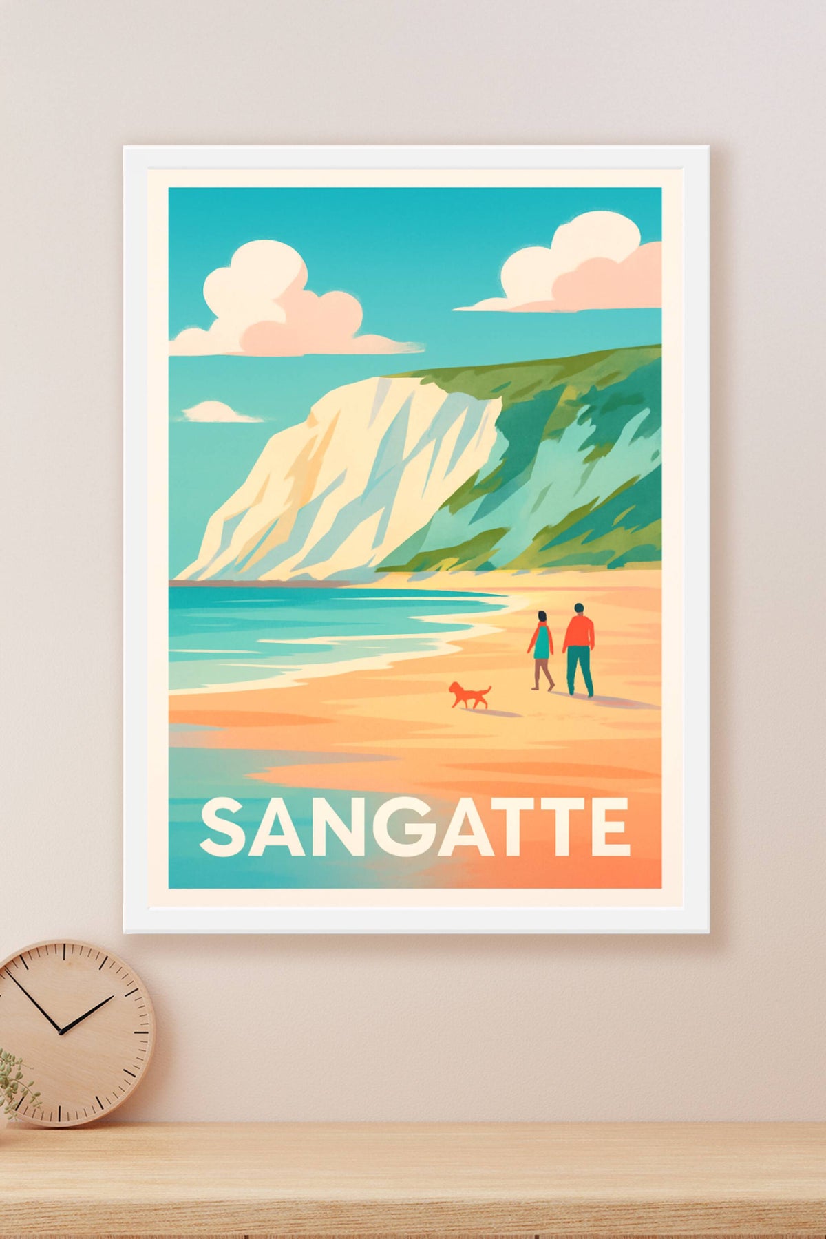 Affiche Sangatte — Plongez dans la sérénité des falaises et plages · poster d'art de Sangatte