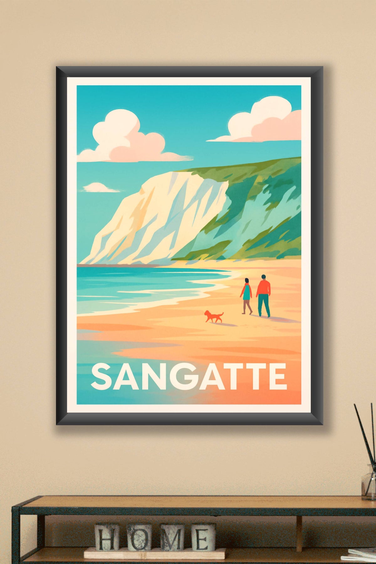 Affiche Sangatte — Plongez dans la sérénité des falaises et plages · poster d'art de Sangatte
