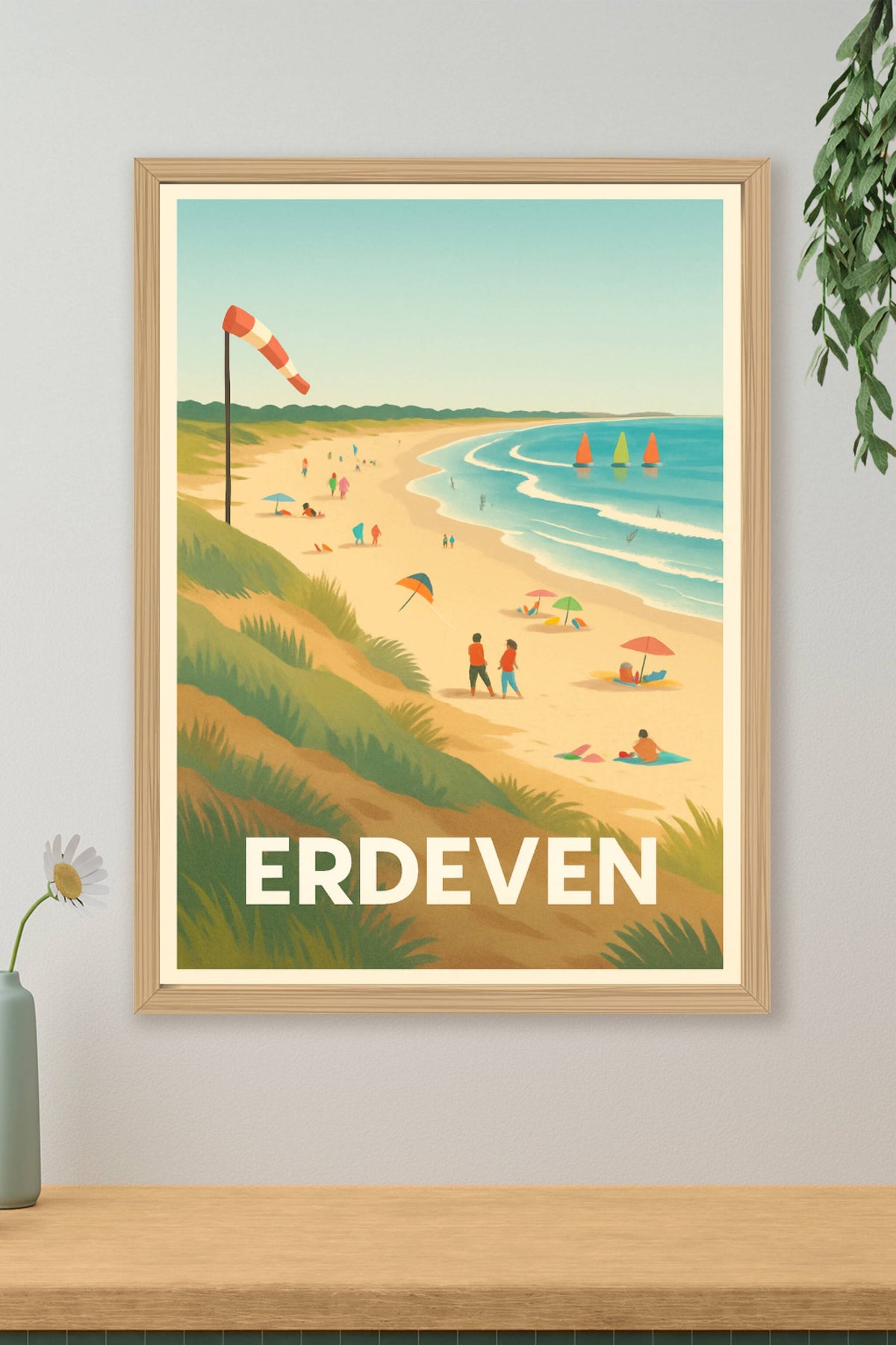 Affiche Erdeven — Évasion et douceur bretonne · poster d'art de Erdeven
