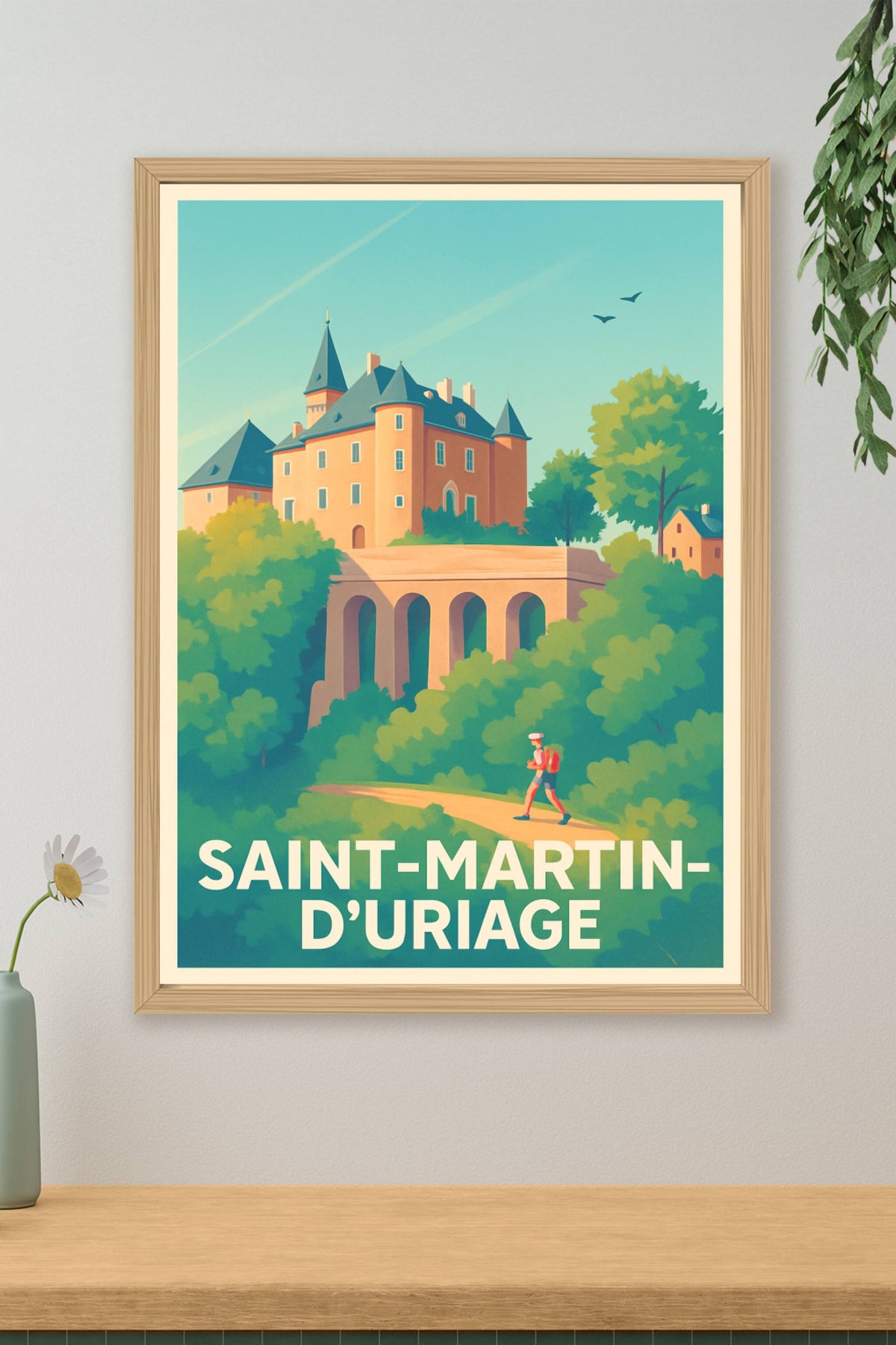 Affiche Saint-Martin-d'Uriage — Charme et nature au pied des Alpes · poster d'art de Saint-Martin-d'Uriage