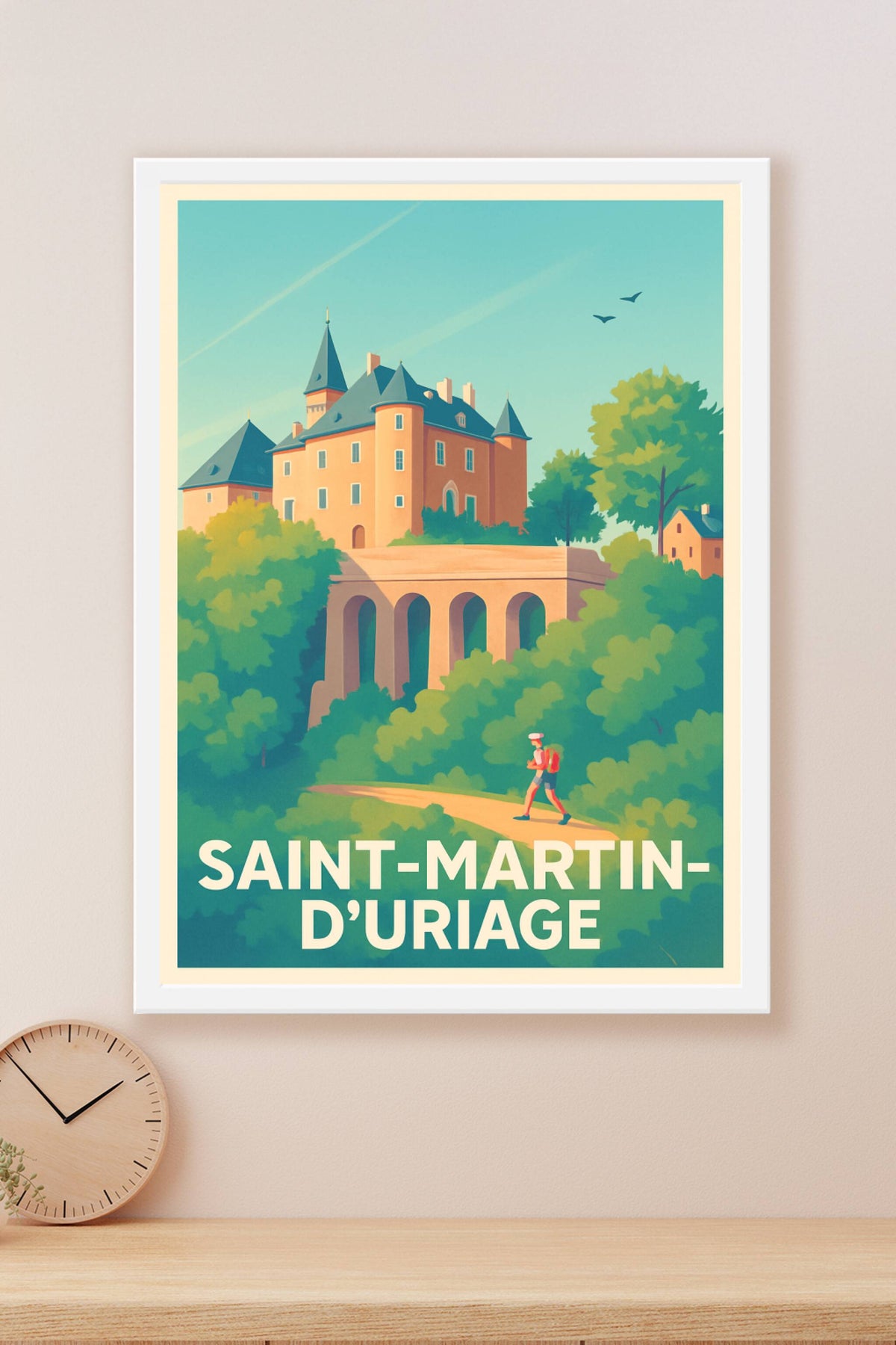 Affiche Saint-Martin-d'Uriage — Charme et nature au pied des Alpes · poster d'art de Saint-Martin-d'Uriage