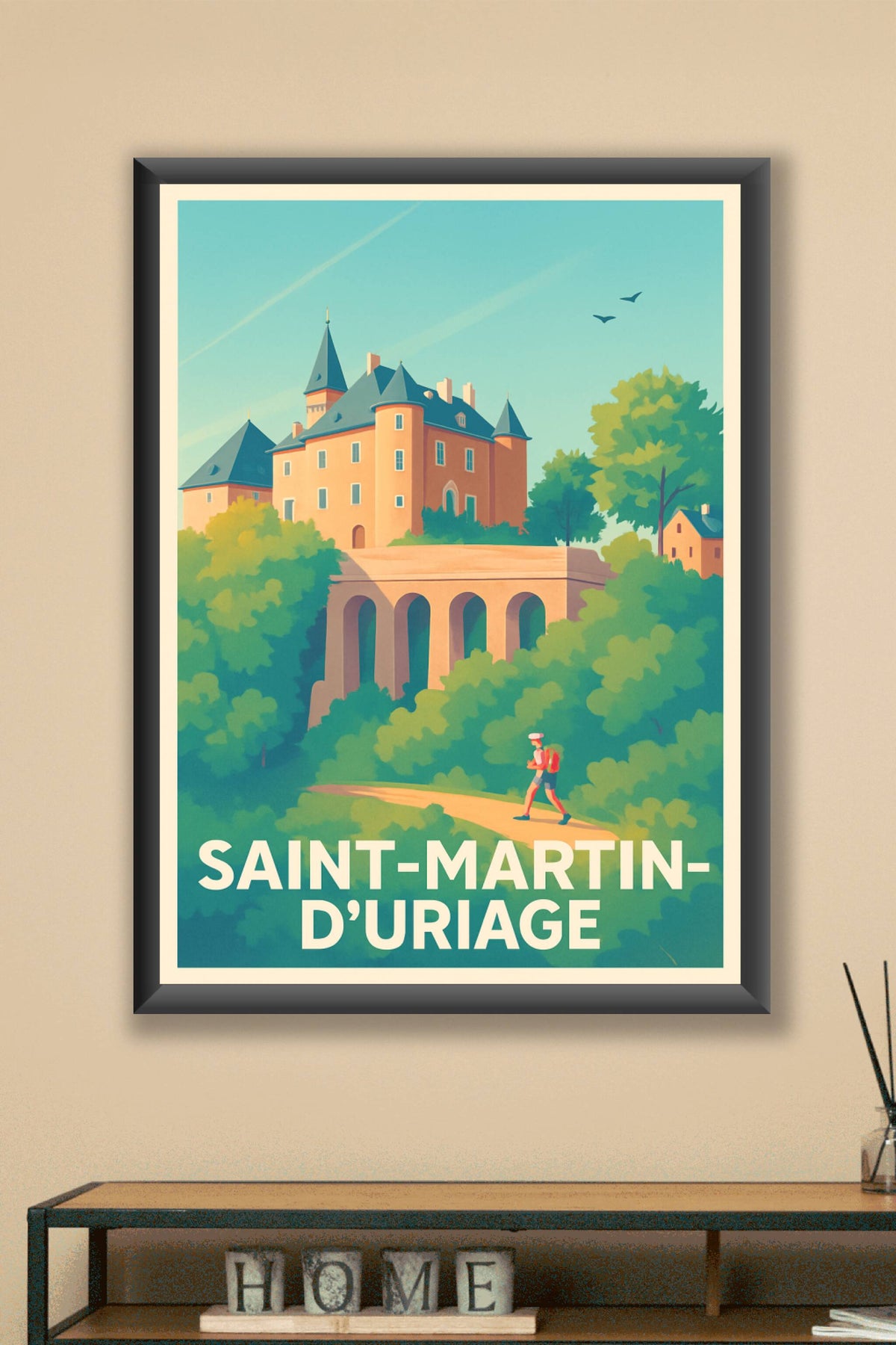 Affiche Saint-Martin-d'Uriage — Charme et nature au pied des Alpes · poster d'art de Saint-Martin-d'Uriage