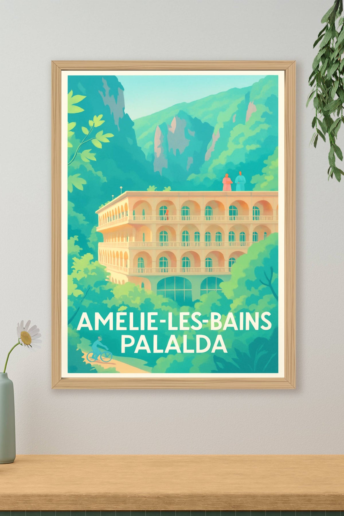 Affiche Amélie-les-Bains — Charme et sérénité au Palalda · poster d'art de Amélie-les-Bains