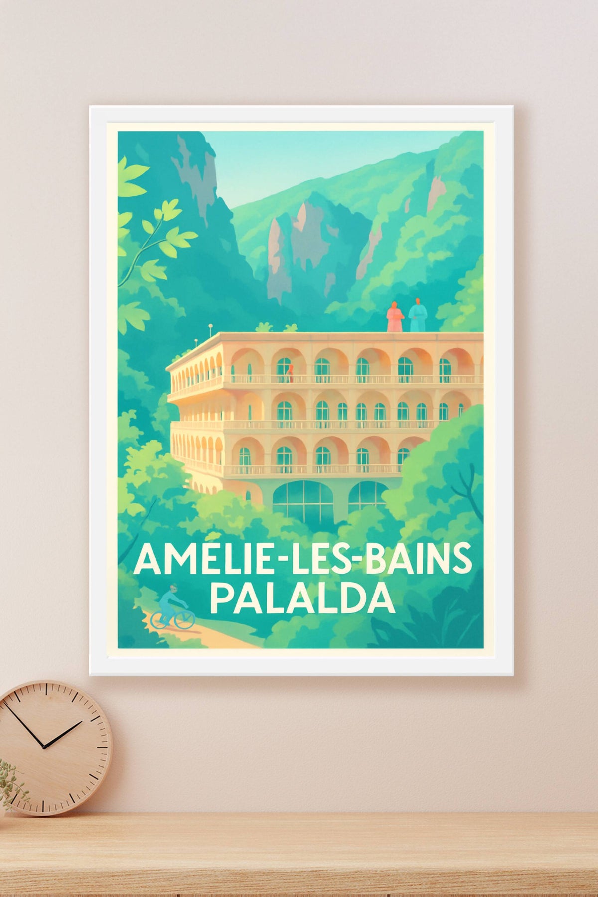 Affiche Amélie-les-Bains — Charme et sérénité au Palalda · poster d'art de Amélie-les-Bains