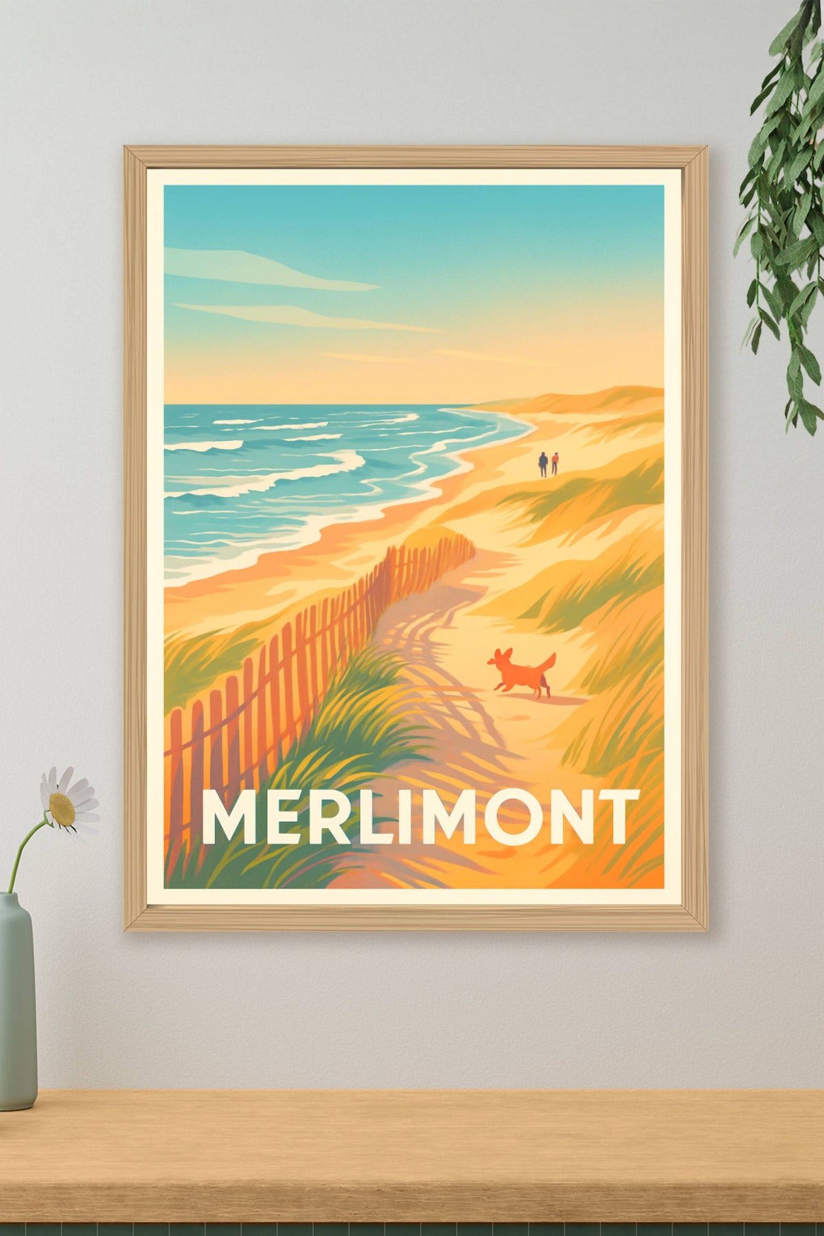 Affiche Merlimont — Évasion en bord de mer · poster d'art de Merlimont