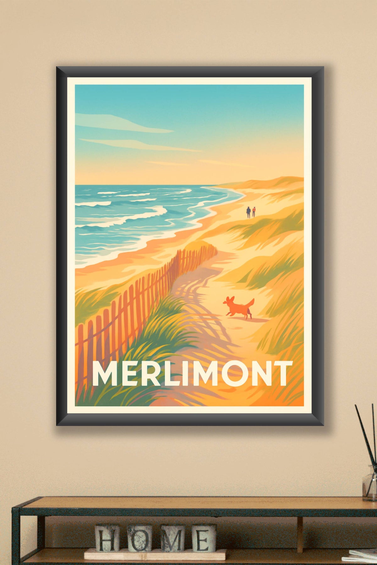 Affiche Merlimont — Évasion en bord de mer · poster d'art de Merlimont