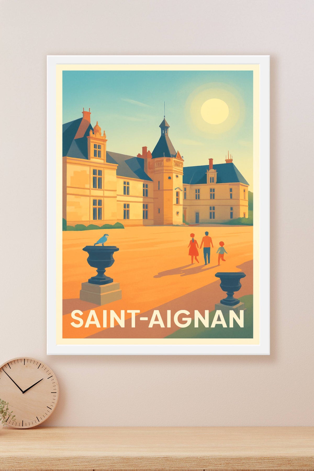 Affiche Saint-Aignan — Élégance et lumière au château · poster d'art de Saint-Aignan