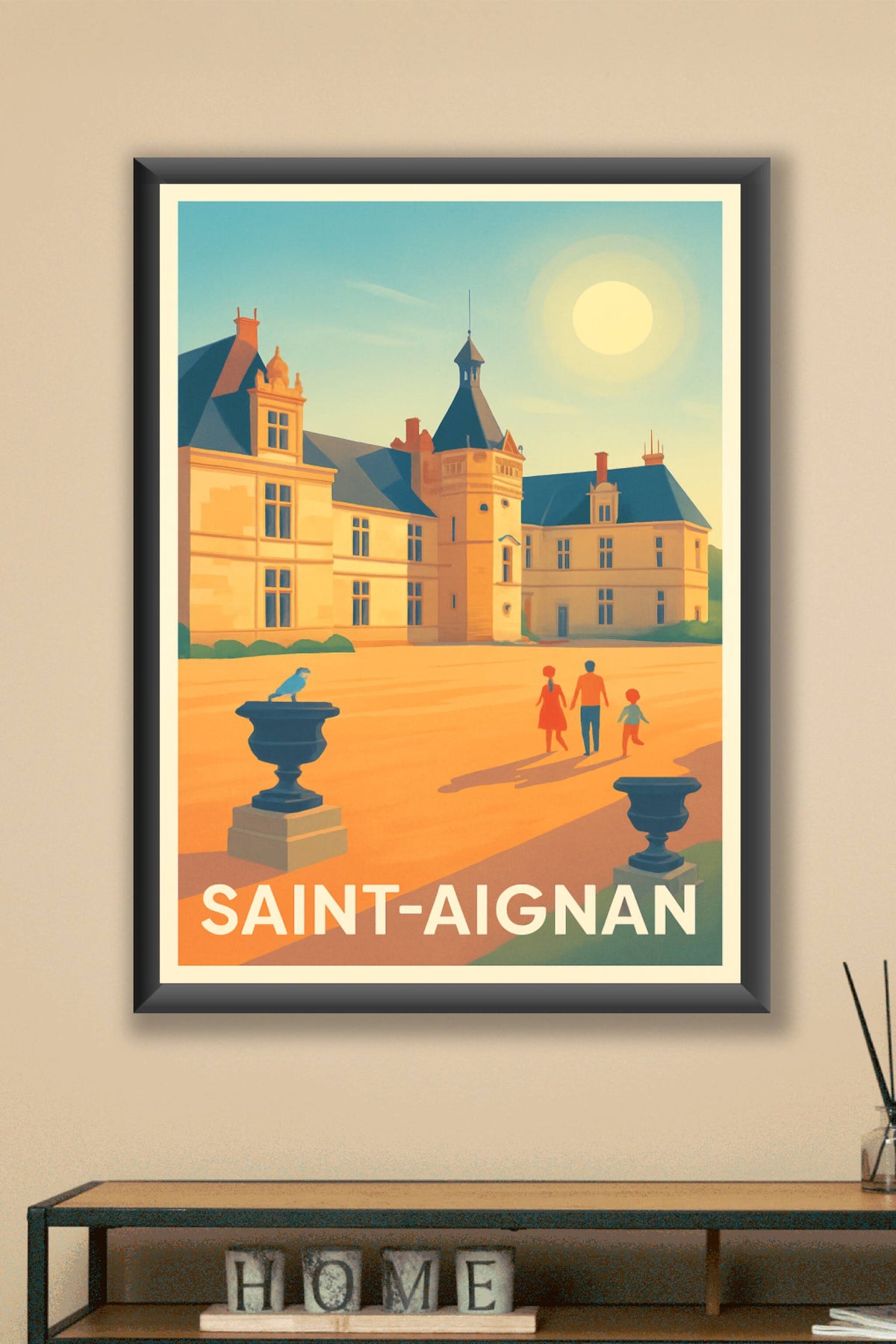 Affiche Saint-Aignan — Élégance et lumière au château · poster d'art de Saint-Aignan
