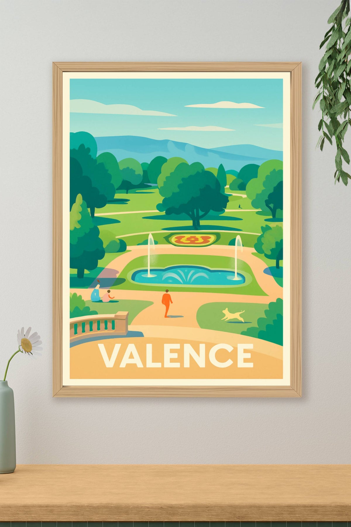 Affiche Valence — L'escapade nature au cœur de la ville · poster d'art de Valence
