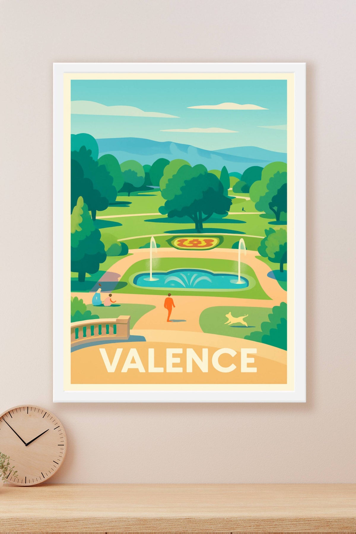 Affiche Valence — L'escapade nature au cœur de la ville · poster d'art de Valence