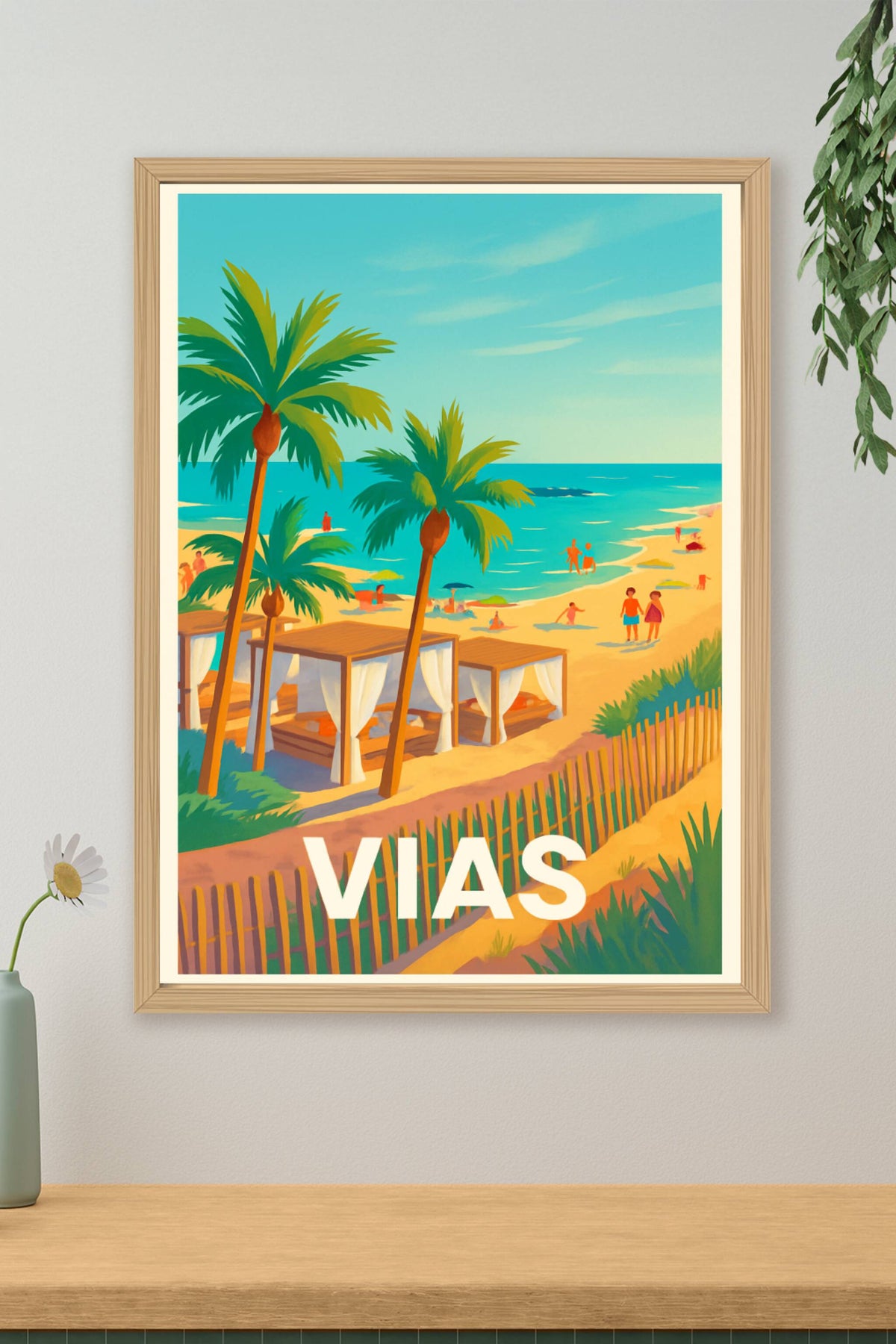 Affiche Vias — Évasion balnéaire sous le soleil du Sud · poster d'art de Vias