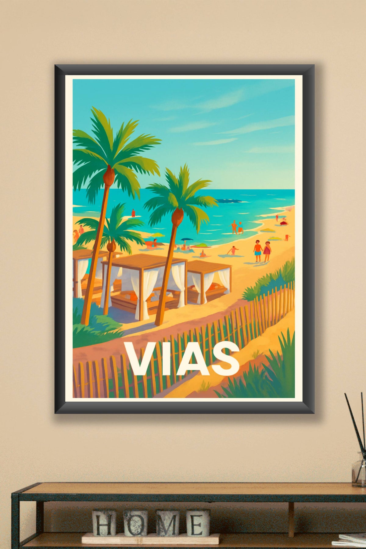 Affiche Vias — Évasion balnéaire sous le soleil du Sud · poster d'art de Vias