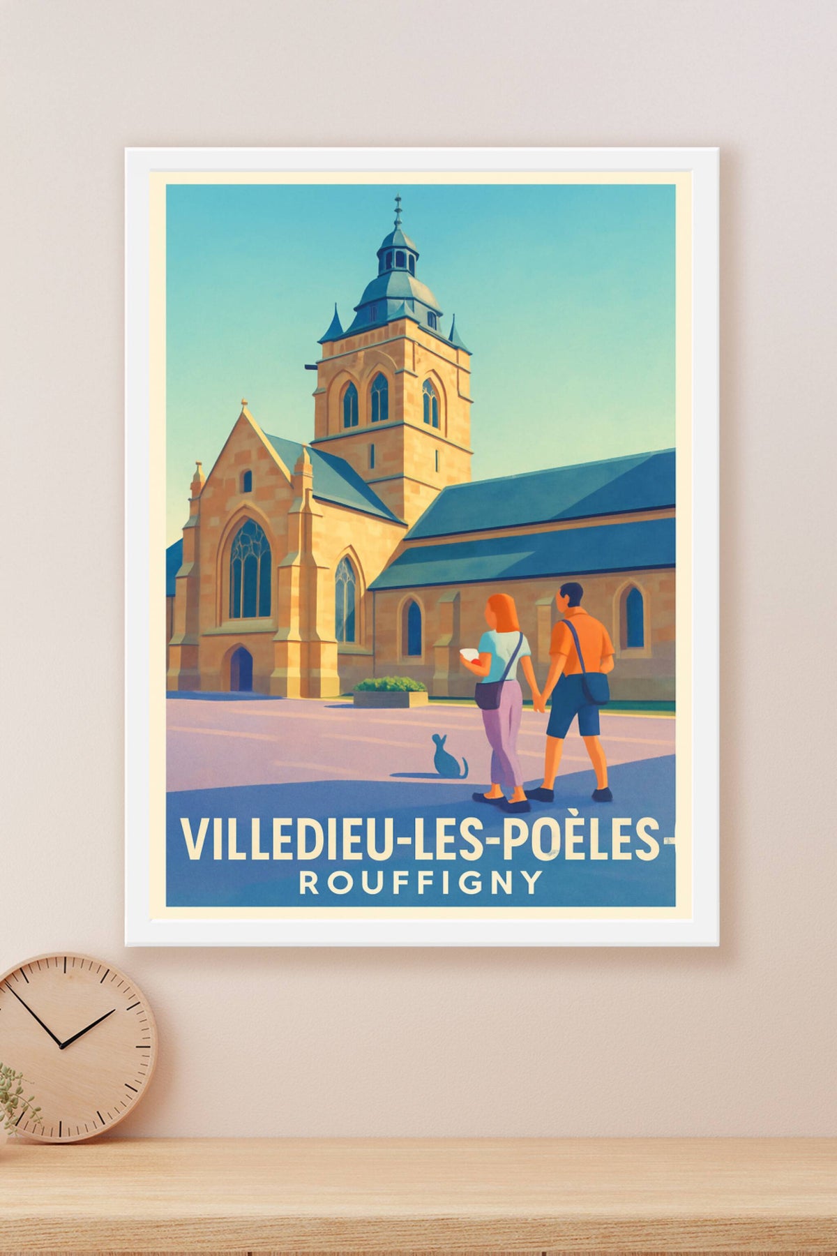 Affiche Villedieu-les-Poêles — Découverte romantique à Rouffigny · poster d'art de Villedieu-les-Poêles