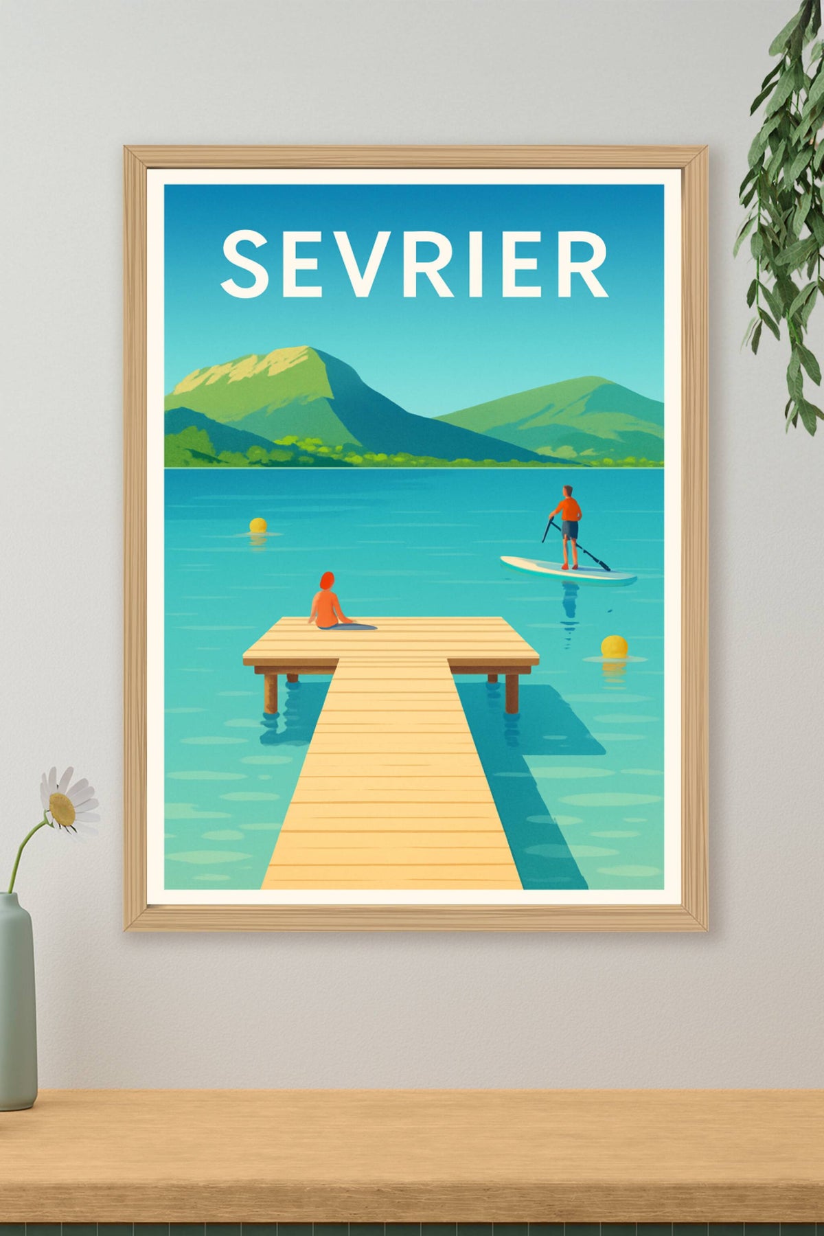 Affiche Sevrier — Évasion et sérénité au bord du lac · poster d'art de Sevrier