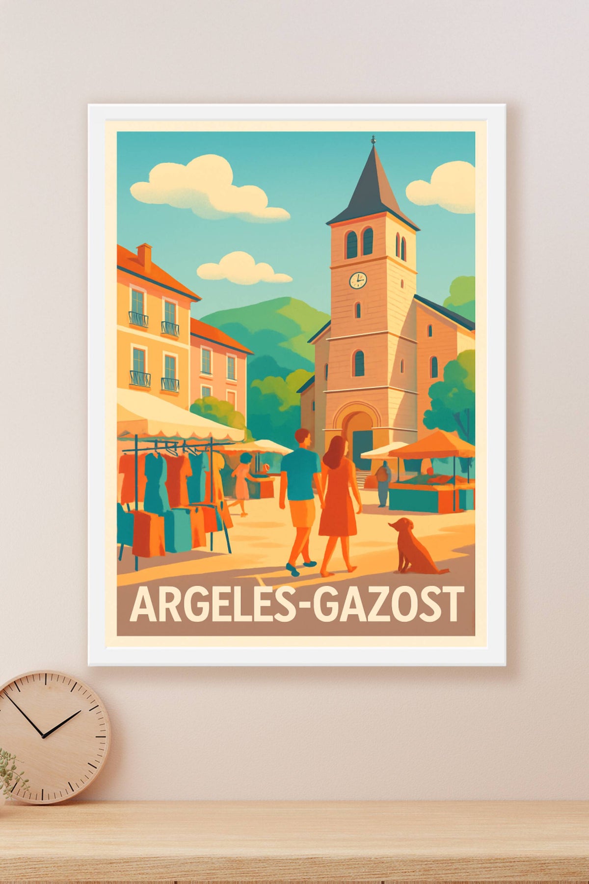 Affiche Argelès-Gazost — Charme et douceur des Pyrénées · poster d'art de Argelès-Gazost