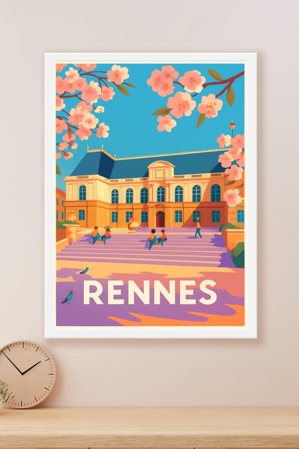 Affiche Rennes — Renaissance printanière en ville · poster d'art de Rennes