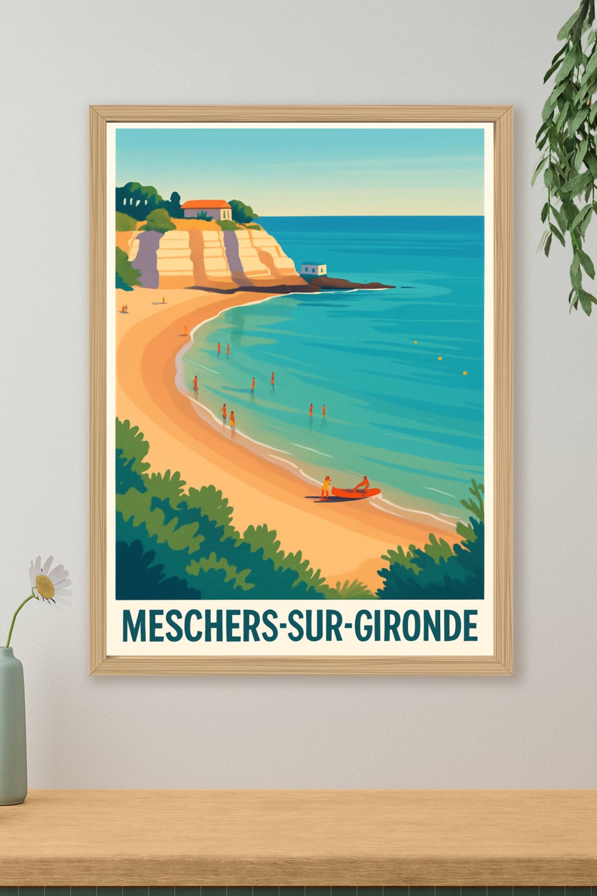 Affiche Meschers-sur-Gironde — Escapade balnéaire en douceur · poster d'art de Meschers-sur-Gironde