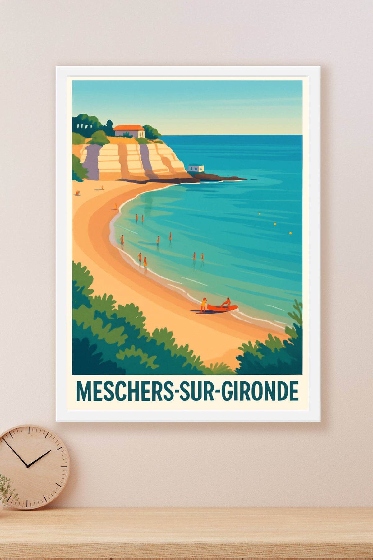 Affiche Meschers-sur-Gironde — Escapade balnéaire en douceur · poster d'art de Meschers-sur-Gironde
