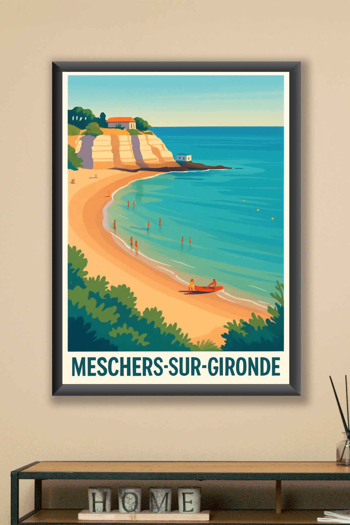 Affiche Meschers-sur-Gironde — Escapade balnéaire en douceur · poster d'art de Meschers-sur-Gironde