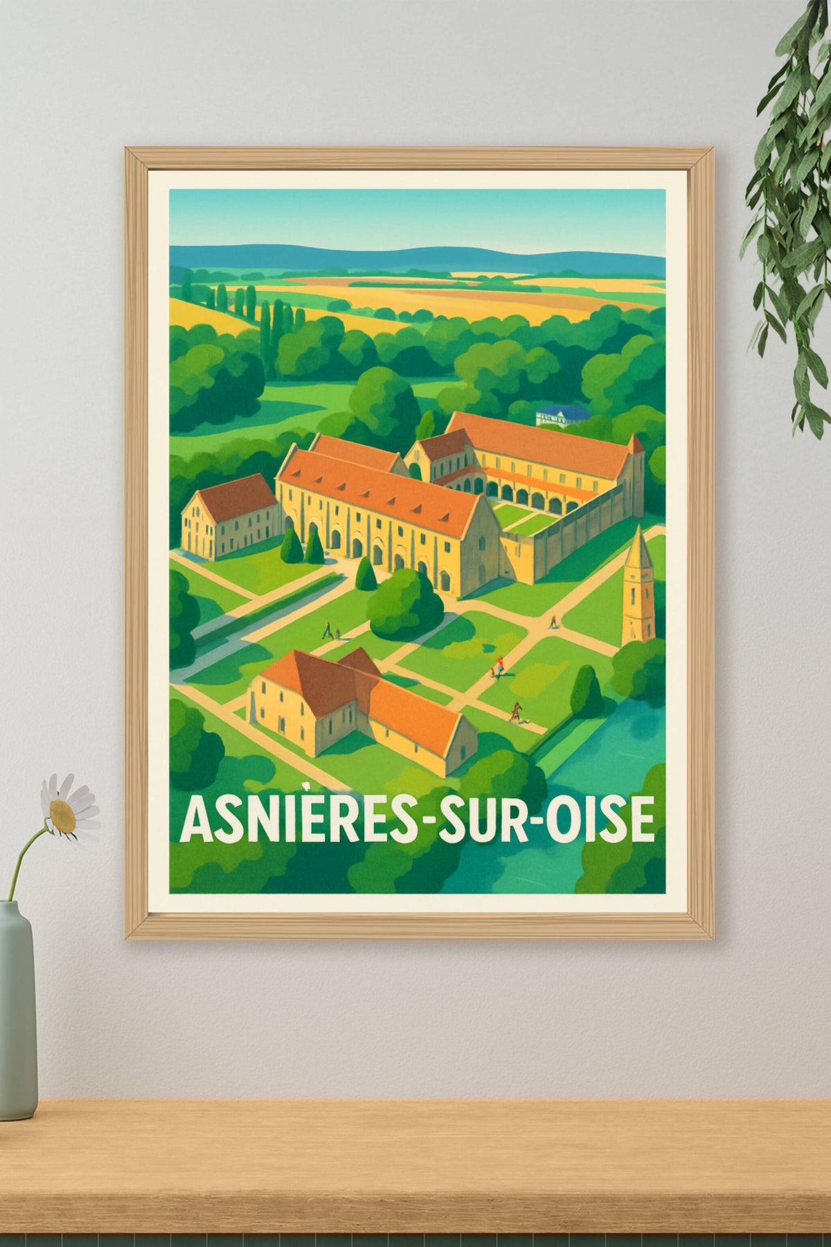 Affiche Asnières-sur-Oise — Charme et Histoire en Vallée de l'Oise · poster d'art de Asnières-sur-Oise