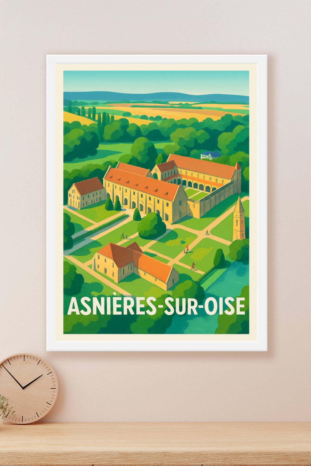 Affiche Asnières-sur-Oise — Charme et Histoire en Vallée de l'Oise · poster d'art de Asnières-sur-Oise