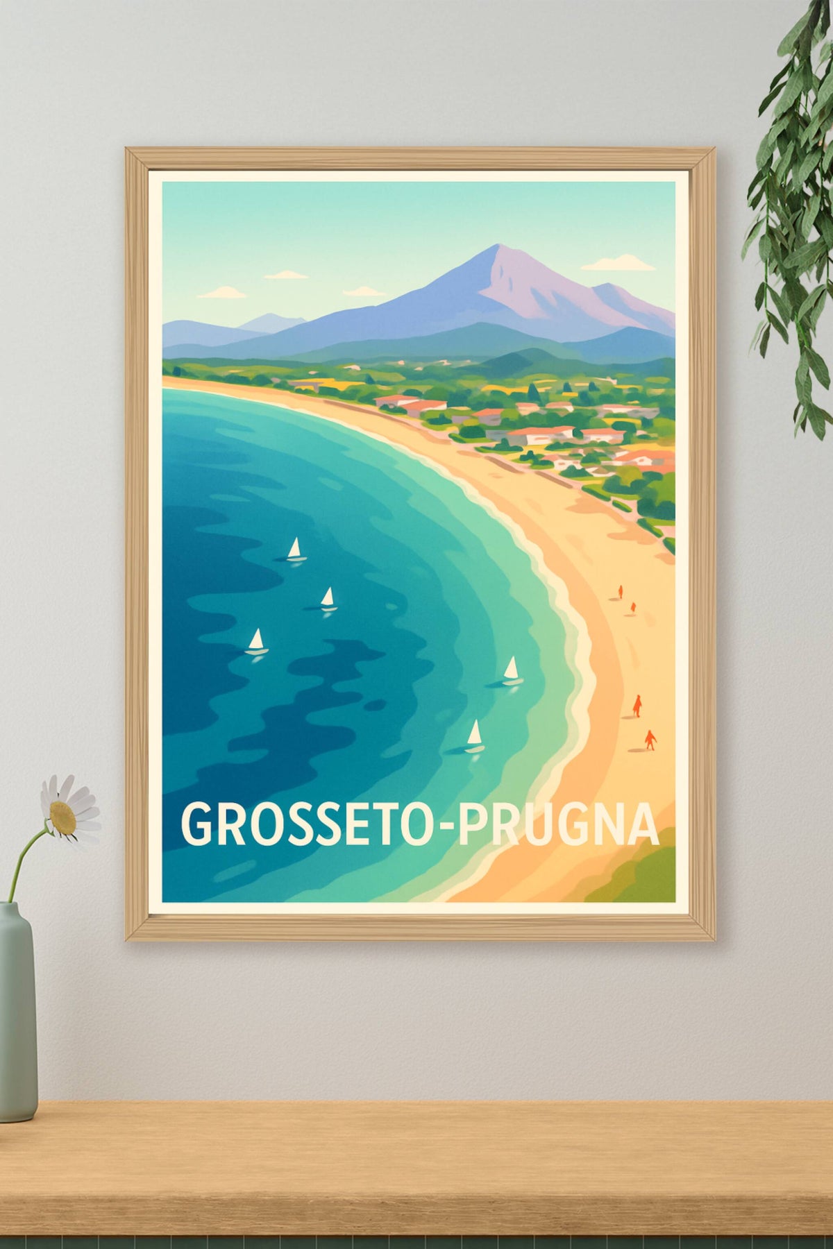 Affiche Grosseto-Prugna — L'évasion entre mer et montagne · poster d'art de Grosseto-Prugna