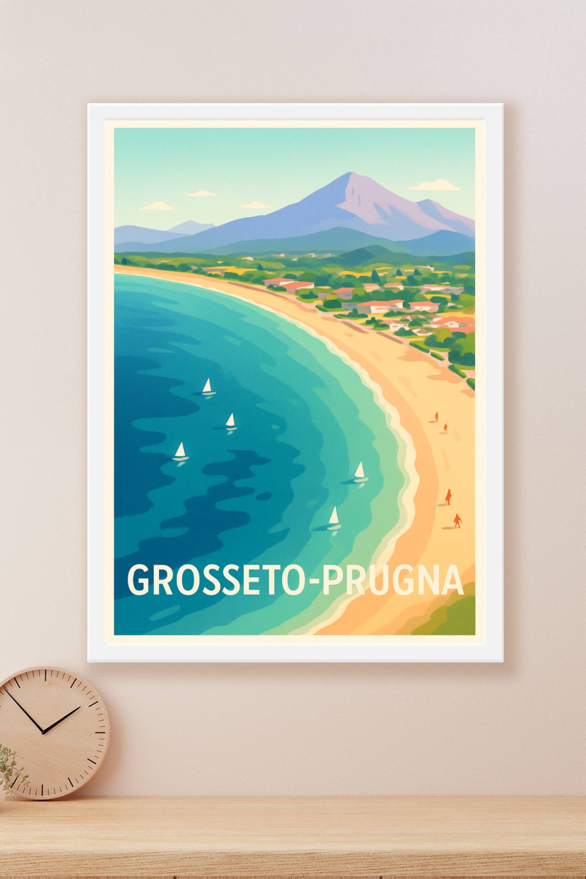 Affiche Grosseto-Prugna — L'évasion entre mer et montagne · poster d'art de Grosseto-Prugna