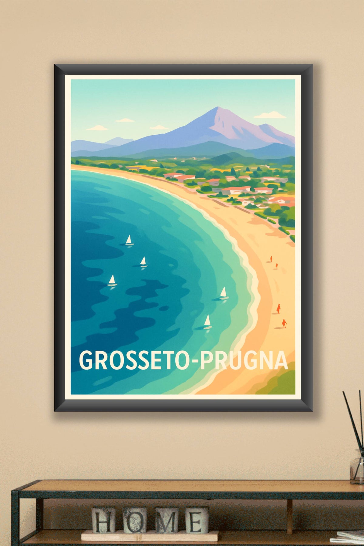 Affiche Grosseto-Prugna — L'évasion entre mer et montagne · poster d'art de Grosseto-Prugna