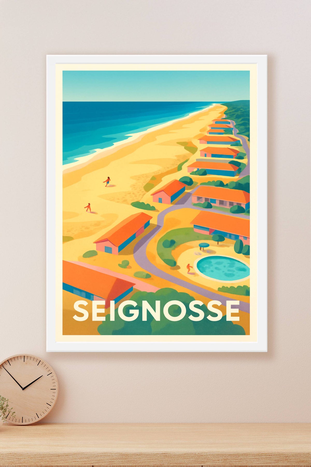 Affiche Seignosse — Escapade ensoleillée au bord de l'Atlantique · poster d'art de Seignosse