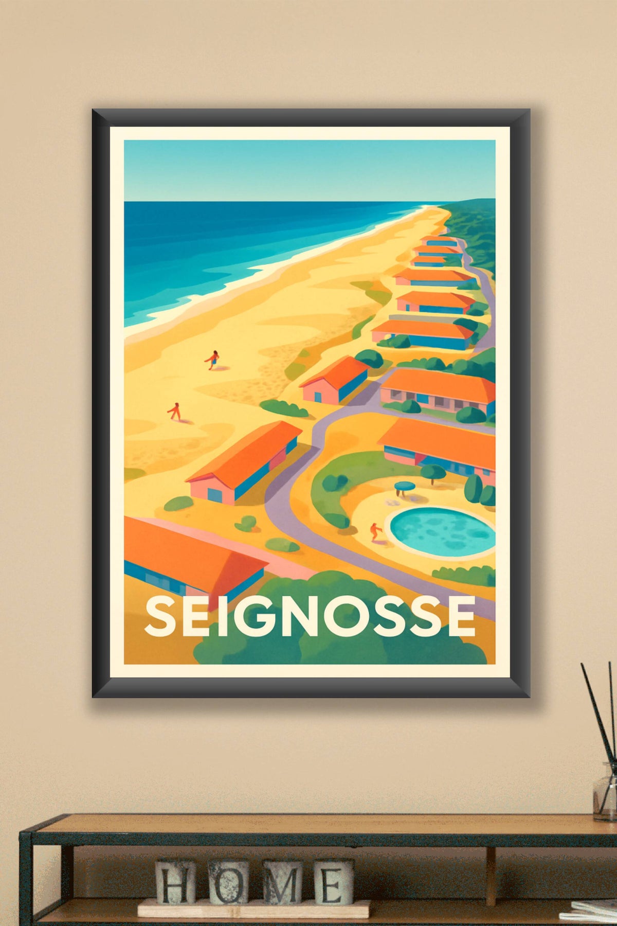 Affiche Seignosse — Escapade ensoleillée au bord de l'Atlantique · poster d'art de Seignosse