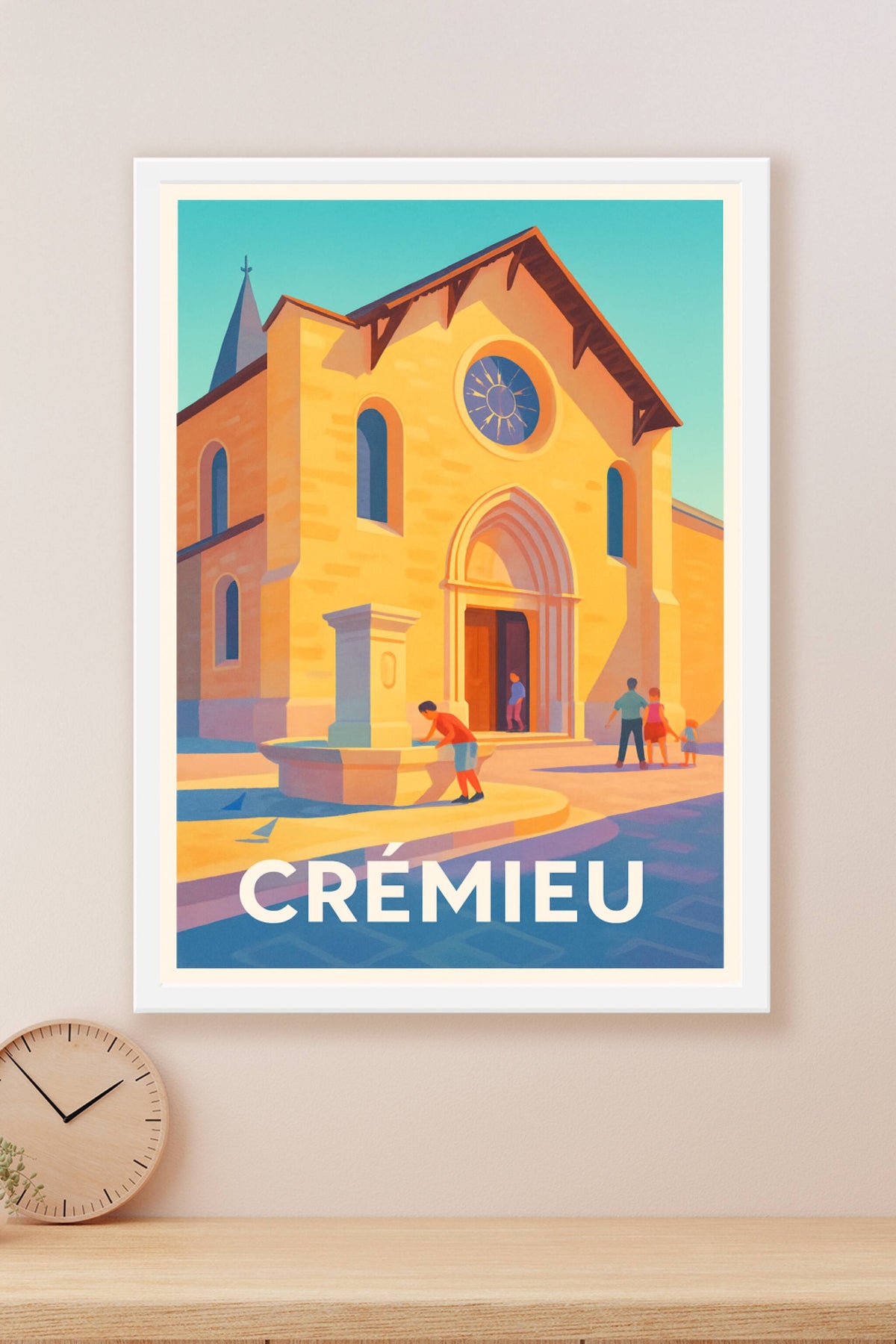 Affiche Crémieu — Charme ensoleillé du centre historique · poster d'art de Crémieu